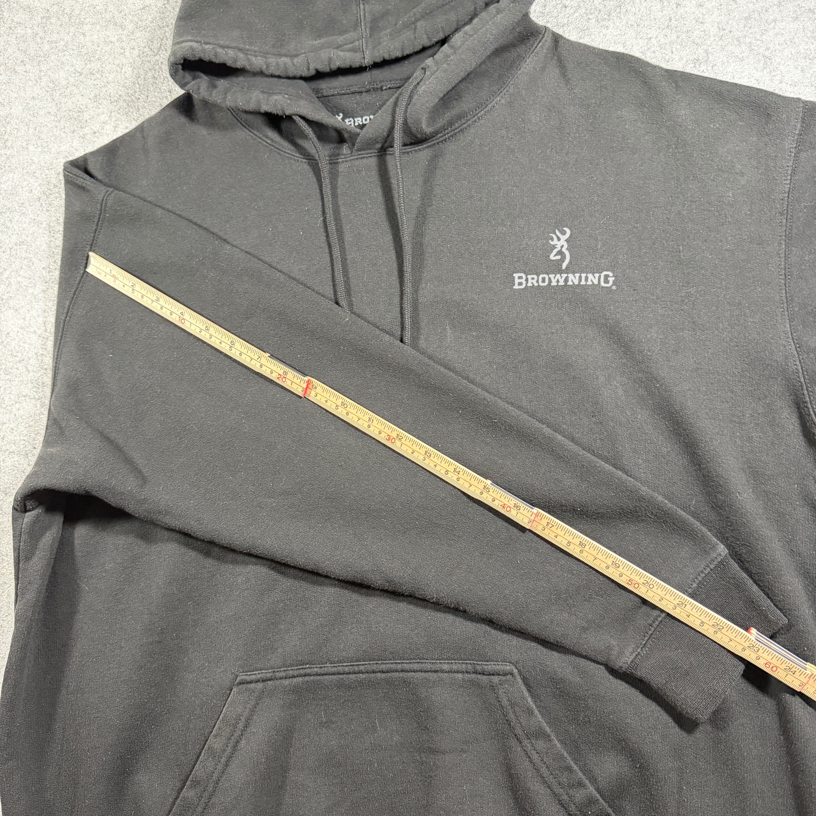 Browning Hoodie Mens XL Black Flag Graphic Fleece Hunting Outdoor Drawstring thumbnail 8