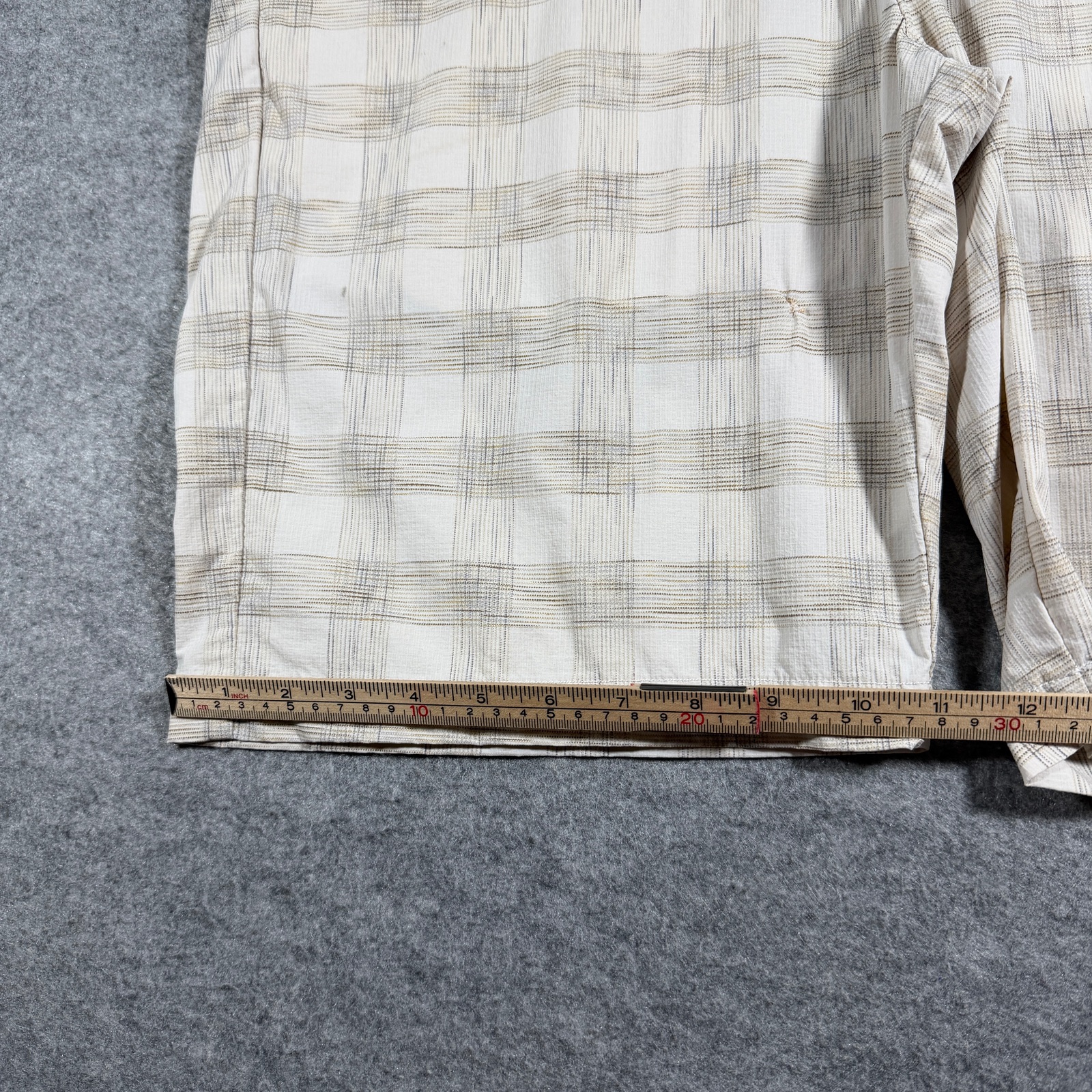 Tommy Bahama Golf Shorts Mens 36 Cream Plaid Flat Front Preppy Zip Pockets thumbnail 13
