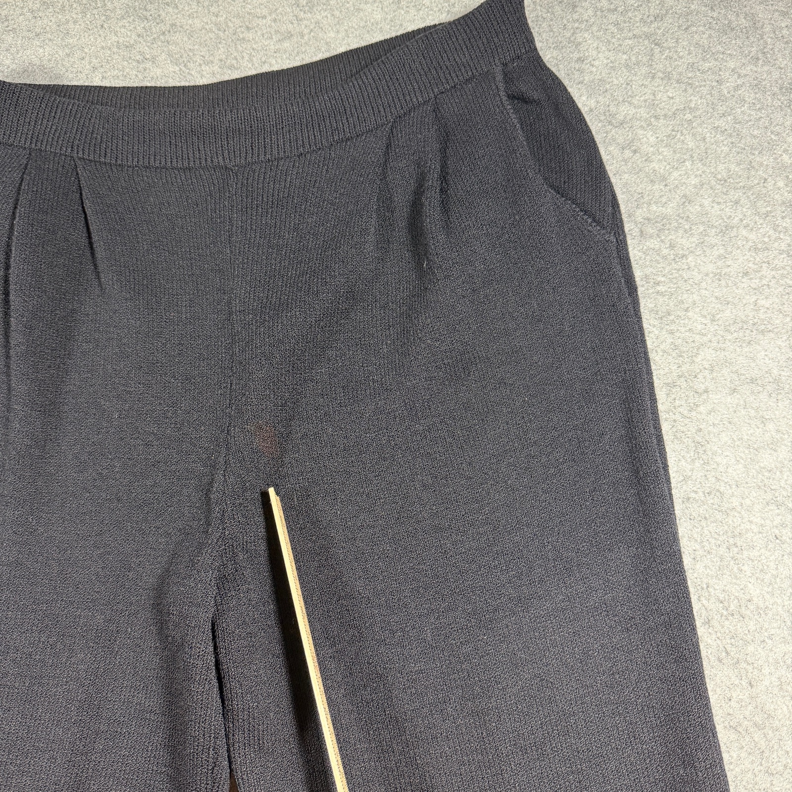 Vintage St. John Collection Pants Womens 4 Black Knit Elastic Waist Made in USA thumbnail 5