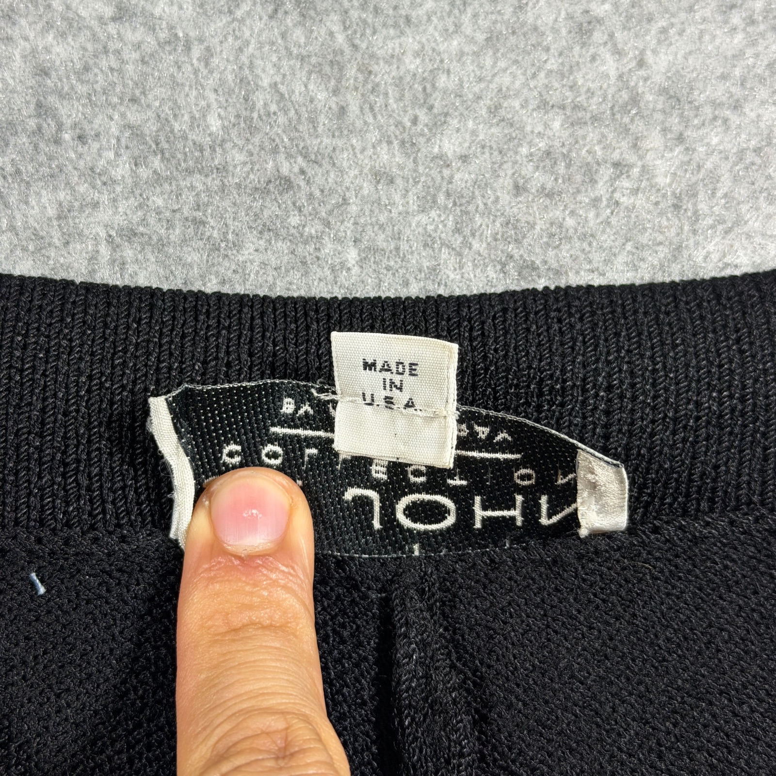 Vintage St. John Collection Pants Womens 4 Black Knit Elastic Waist Made in USA thumbnail 7