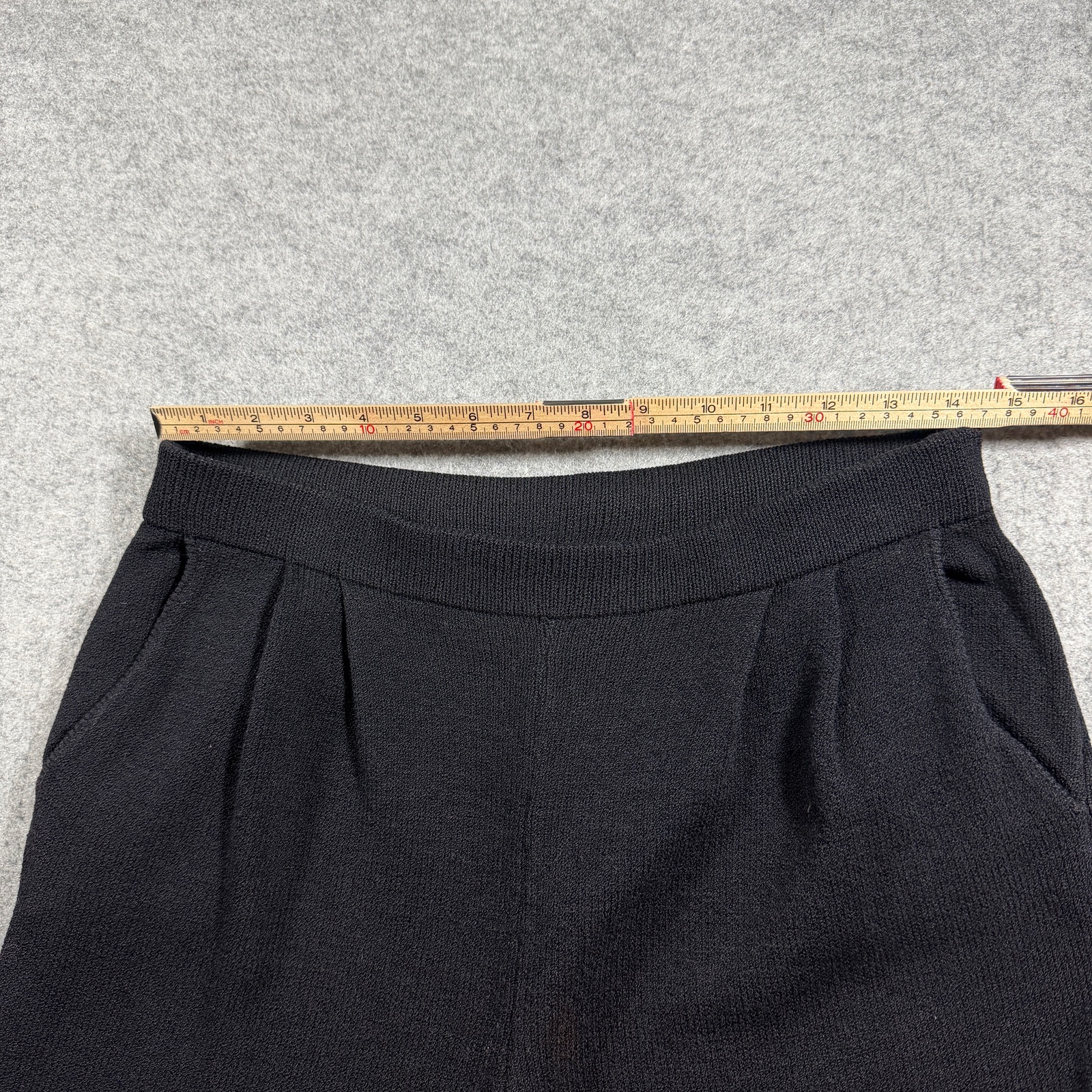 Vintage St. John Collection Pants Womens 4 Black Knit Elastic Waist Made in USA thumbnail 8