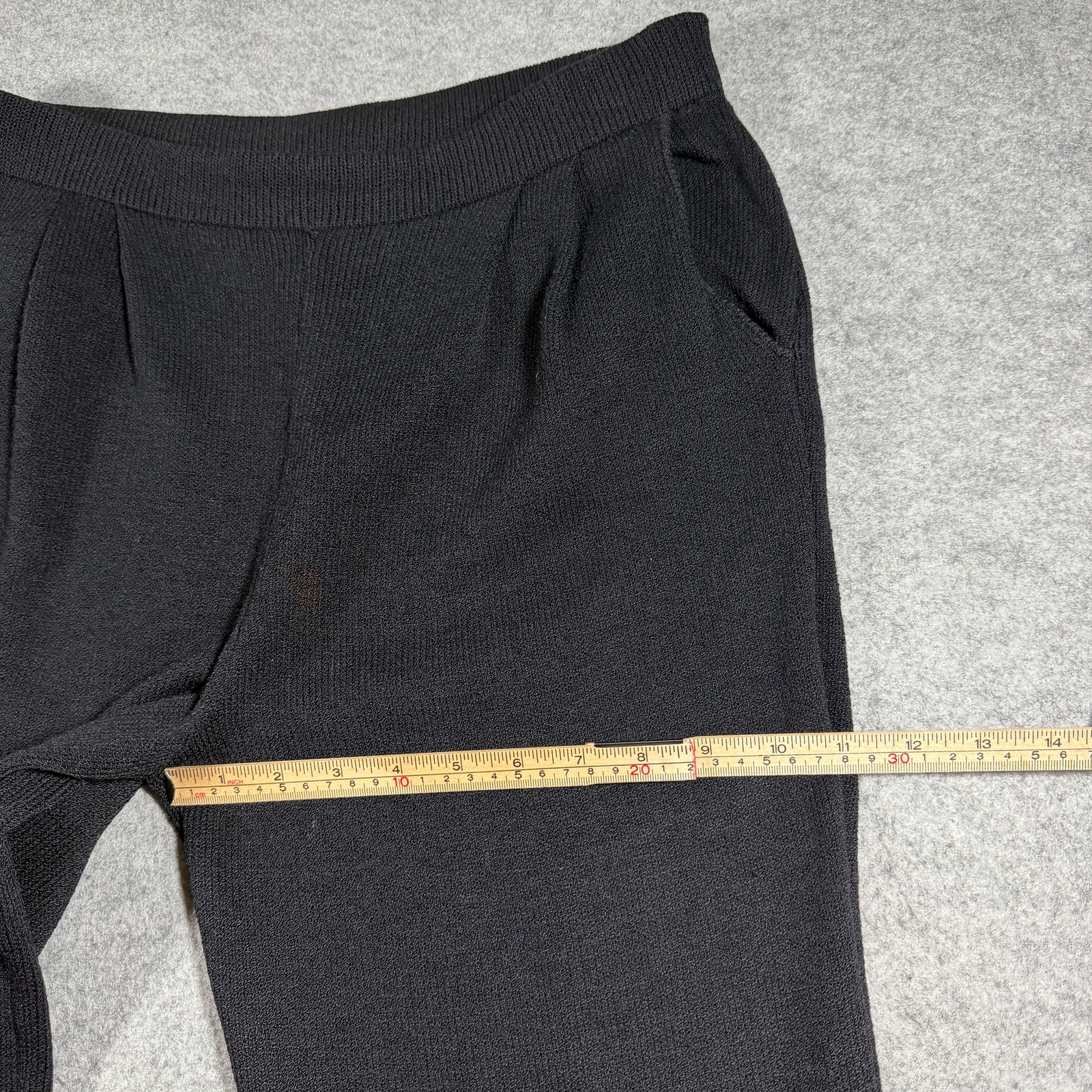 Vintage St. John Collection Pants Womens 4 Black Knit Elastic Waist Made in USA thumbnail 10