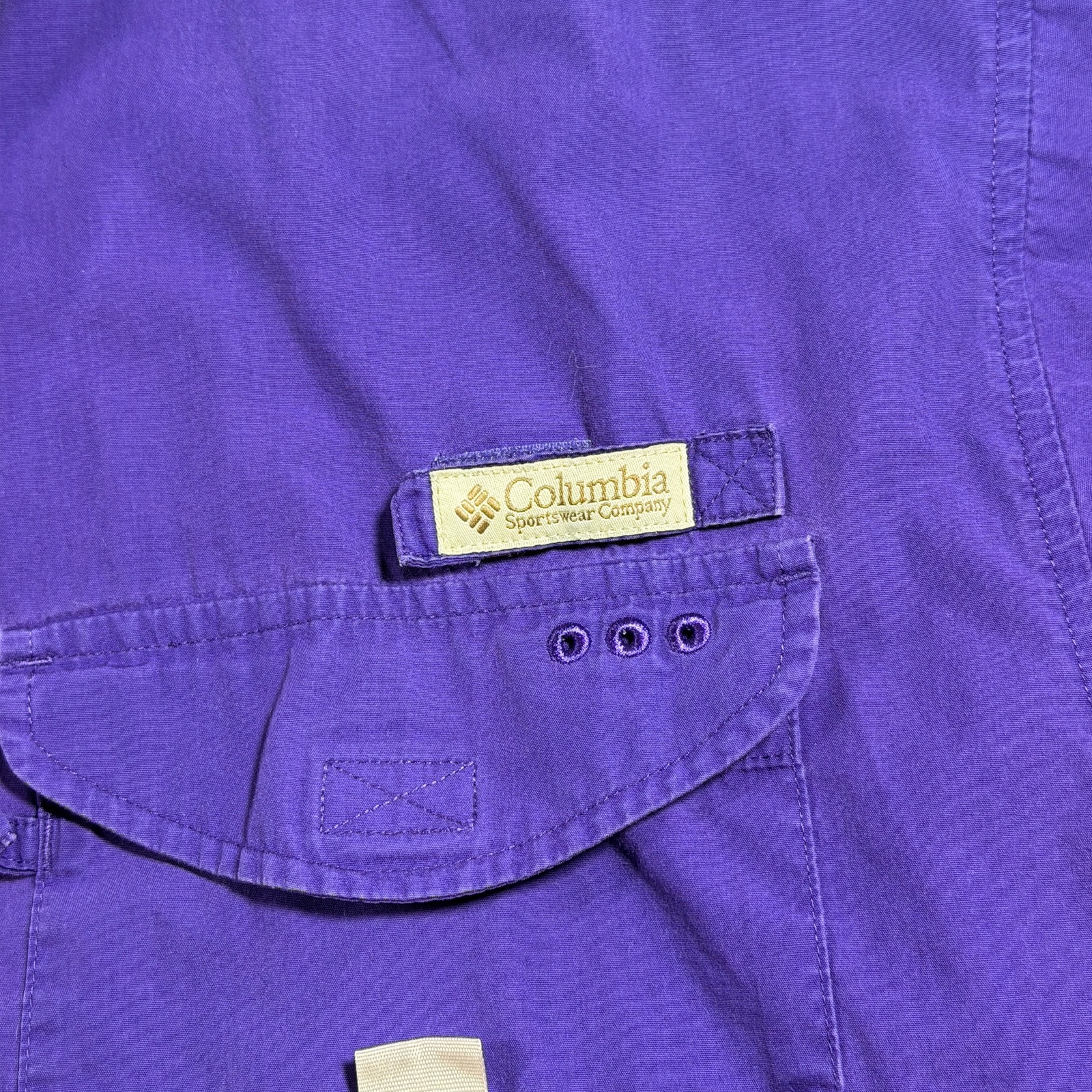 Columbia PFG LSU Tigers Fishing Shirt Mens L Purple Vented NCAA SEC Football thumbnail 4