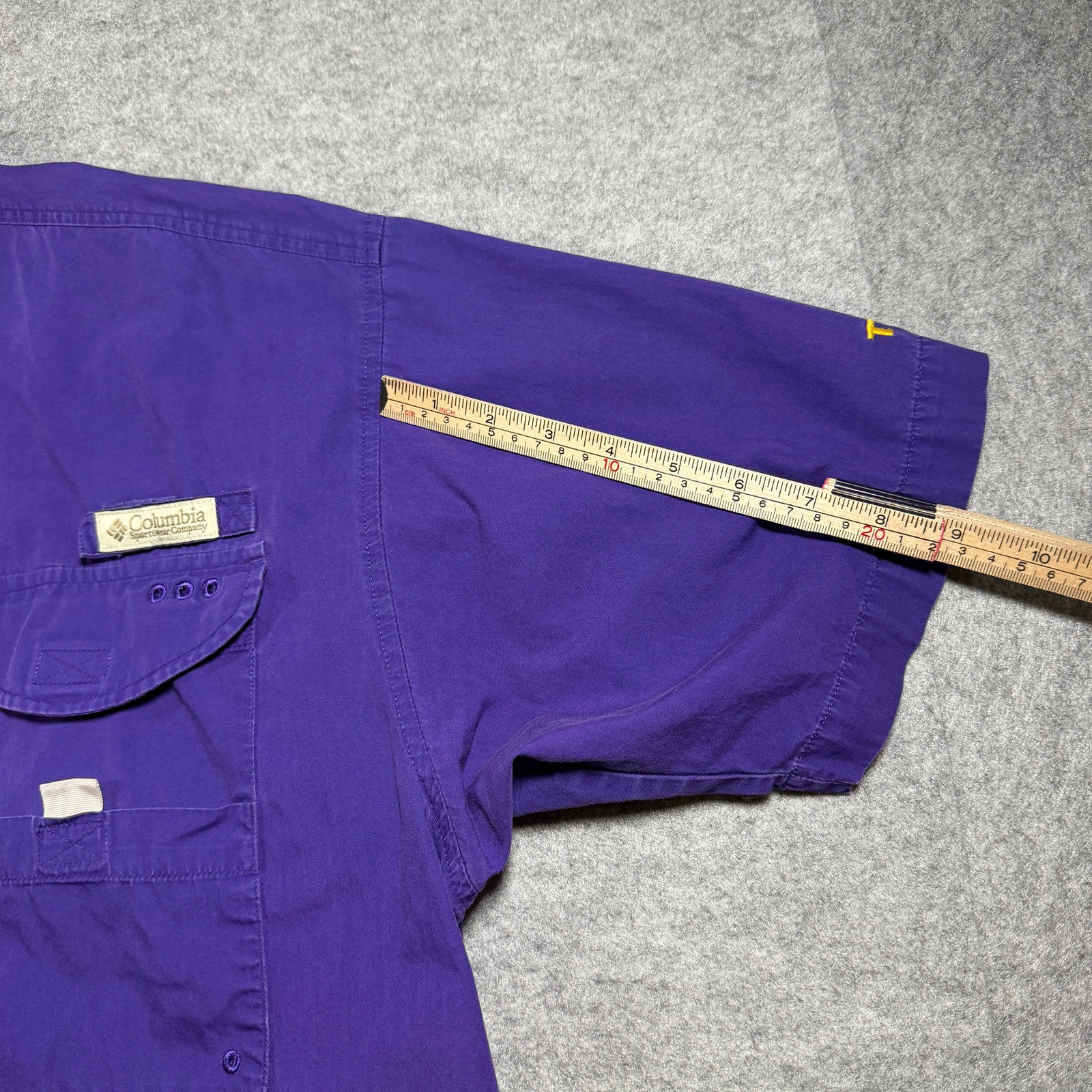 Columbia PFG LSU Tigers Fishing Shirt Mens L Purple Vented NCAA SEC Football thumbnail 9