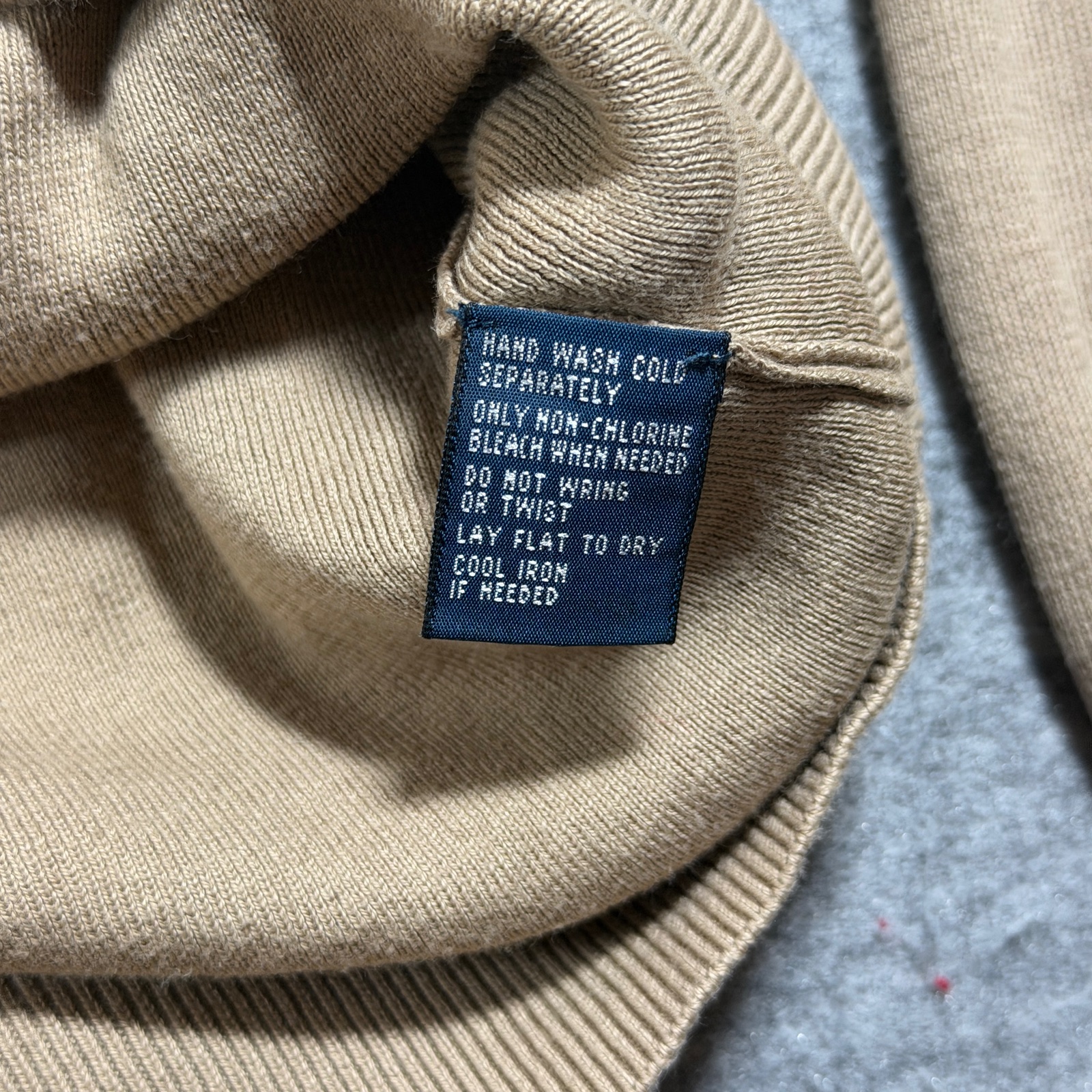 Vintage 90s Polo Ralph Lauren Pima Cotton Sweater Mens L Tan V-Neck Preppy Knit thumbnail 11