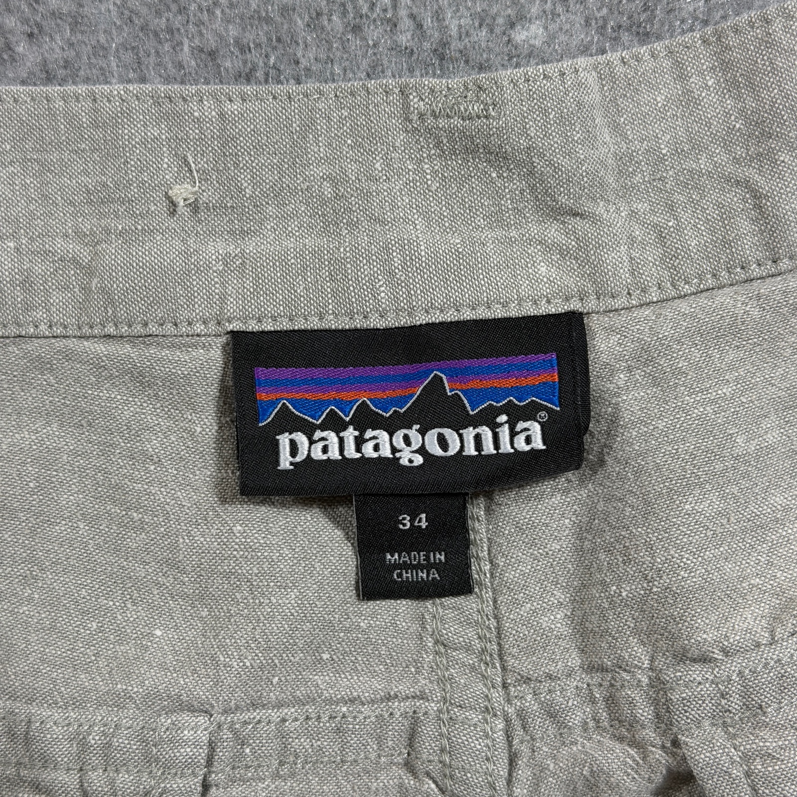 Patagonia Stand Up Shorts Mens 34 Khaki Hemp Flat Front Casual Outdoor Preppy thumbnail 3