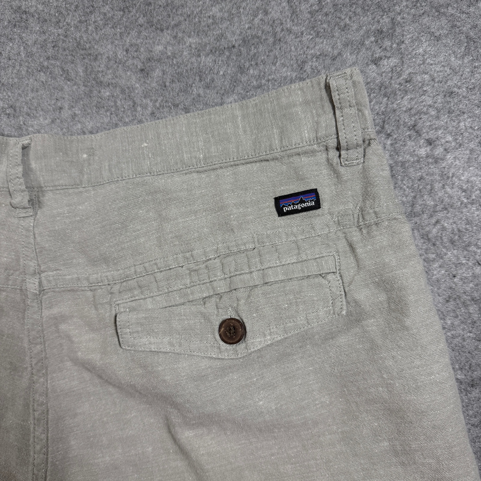 Patagonia Stand Up Shorts Mens 34 Khaki Hemp Flat Front Casual Outdoor Preppy thumbnail 4