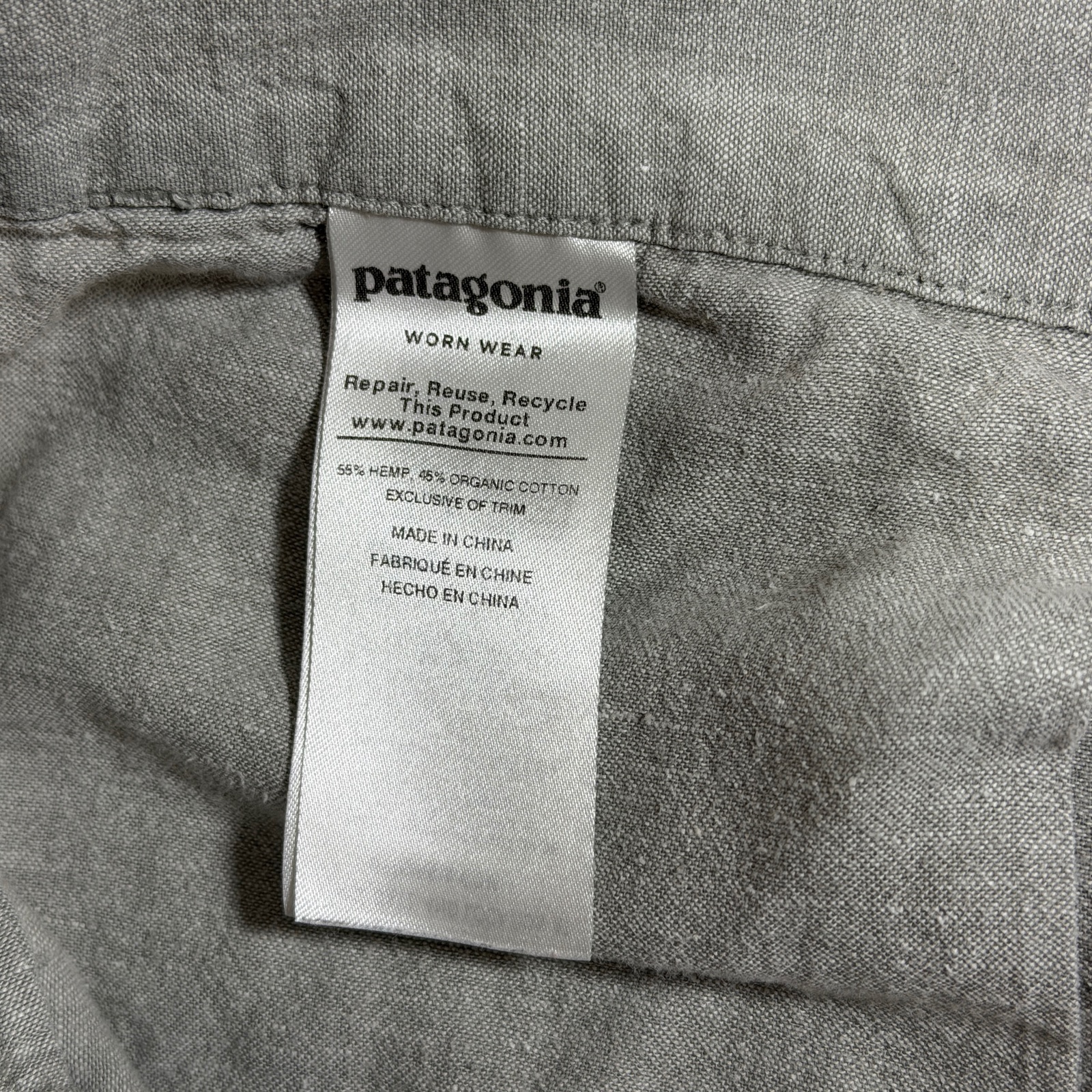 Patagonia Stand Up Shorts Mens 34 Khaki Hemp Flat Front Casual Outdoor Preppy thumbnail 5