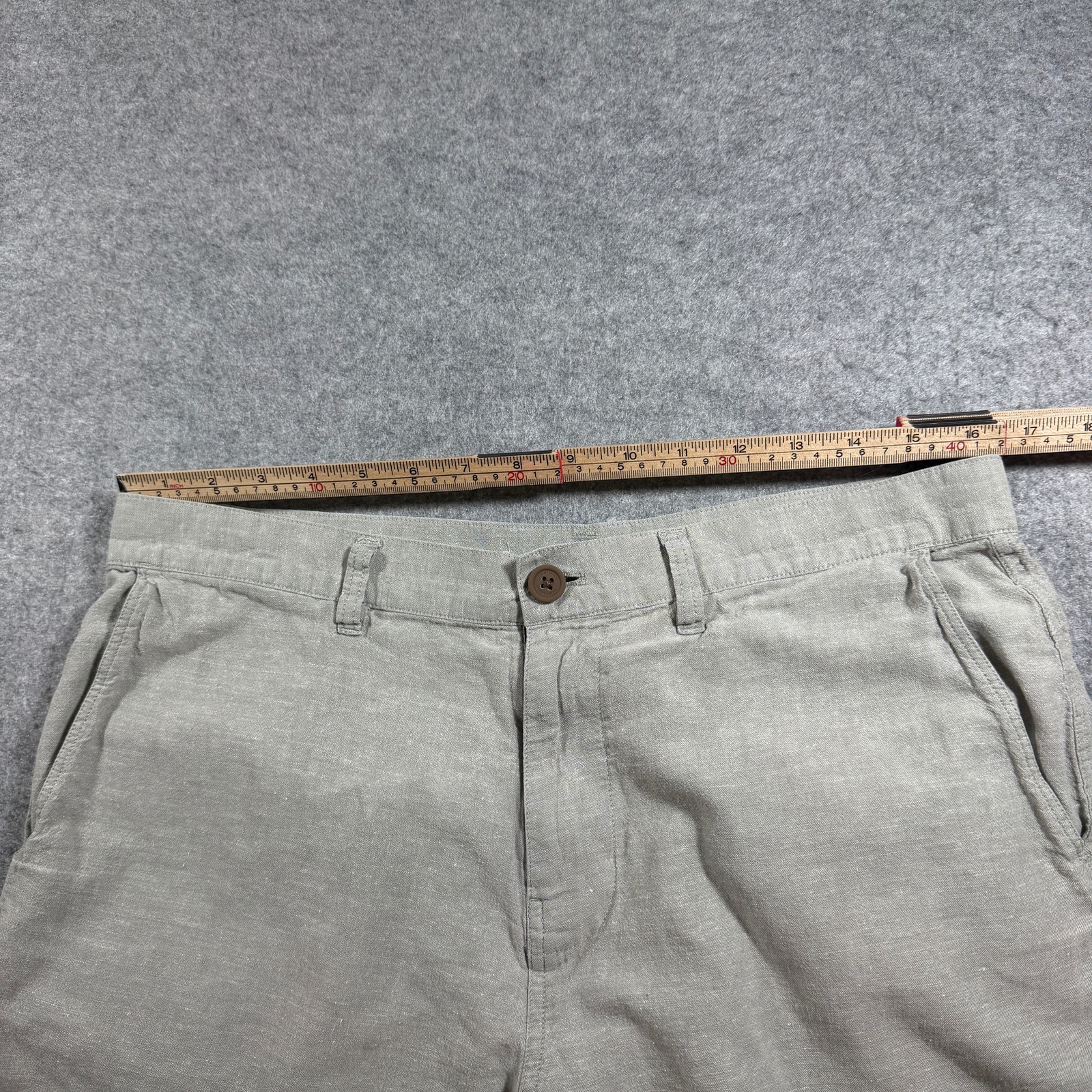Patagonia Stand Up Shorts Mens 34 Khaki Hemp Flat Front Casual Outdoor Preppy thumbnail 6