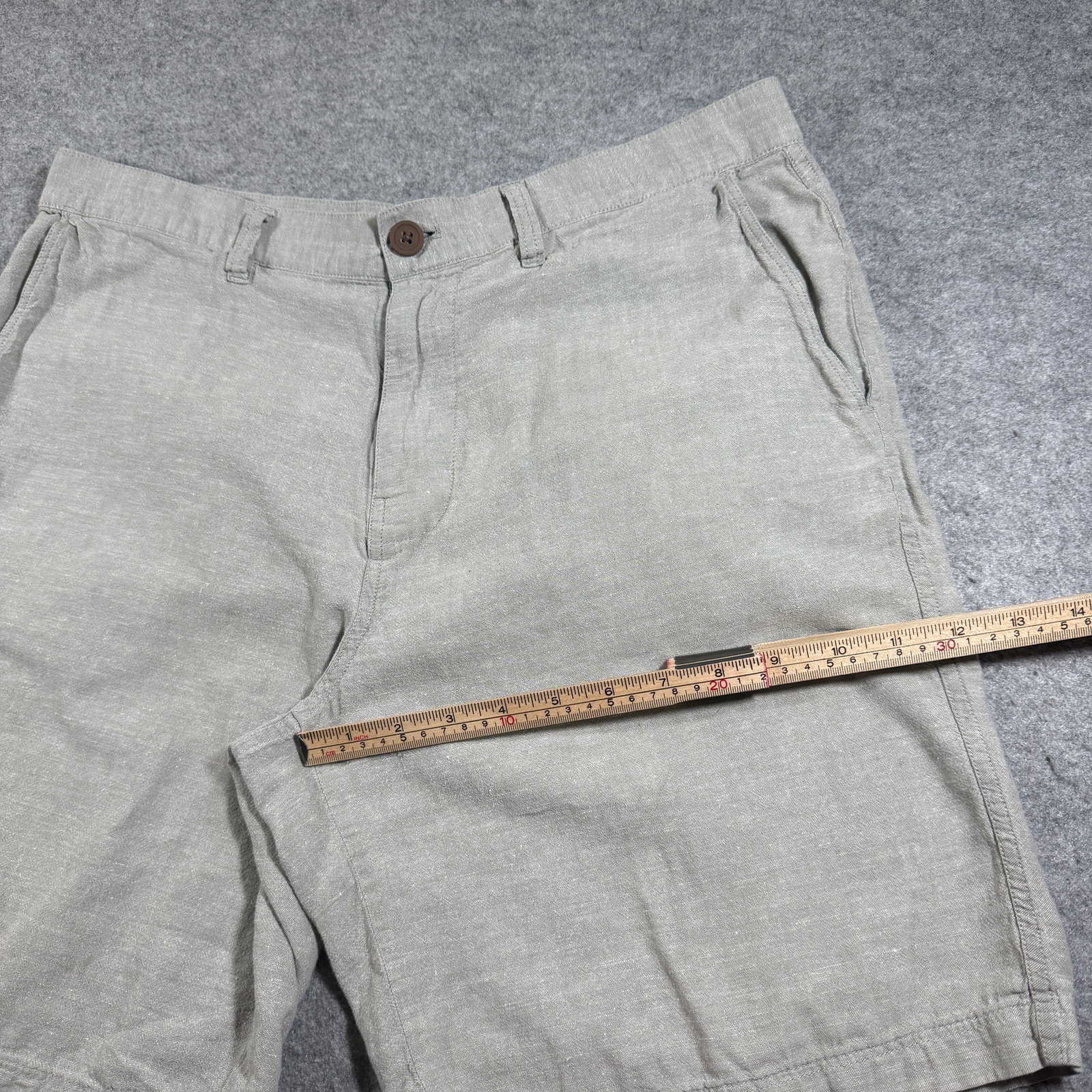 Patagonia Stand Up Shorts Mens 34 Khaki Hemp Flat Front Casual Outdoor Preppy thumbnail 8