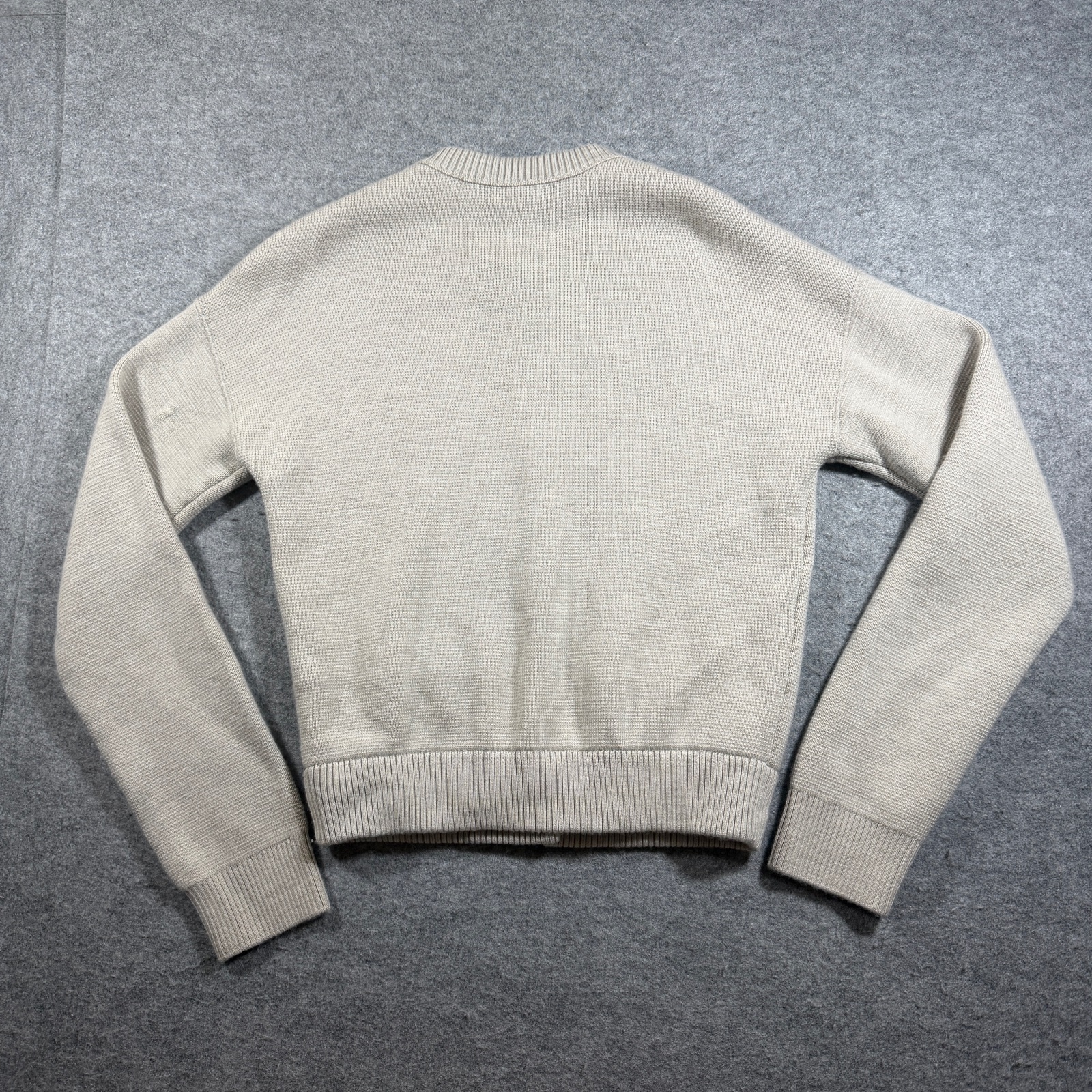 Banana Republic Cardigan Womens S Oatmeal 100% Soft Merino Wool Cropped Preppy thumbnail 2