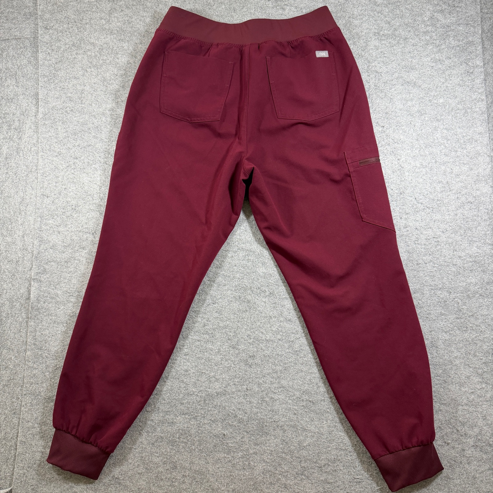 FIGS Zamora Jogger Scrub Pants Womens M Burgundy Zip Pocket Nursing Workwear thumbnail 2