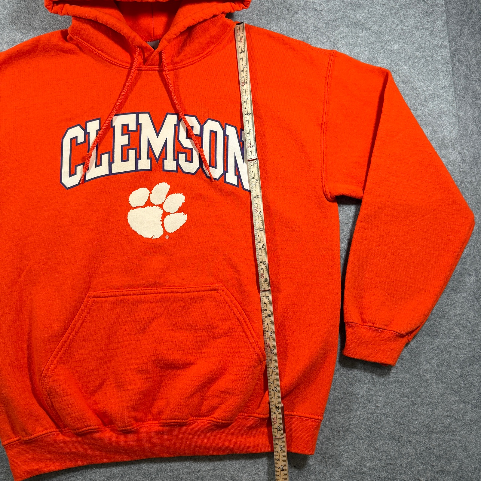 Clemson Tigers Hoodie Mens M Orange Fleece NCAA Football Pullover Drawstring ACC thumbnail 6