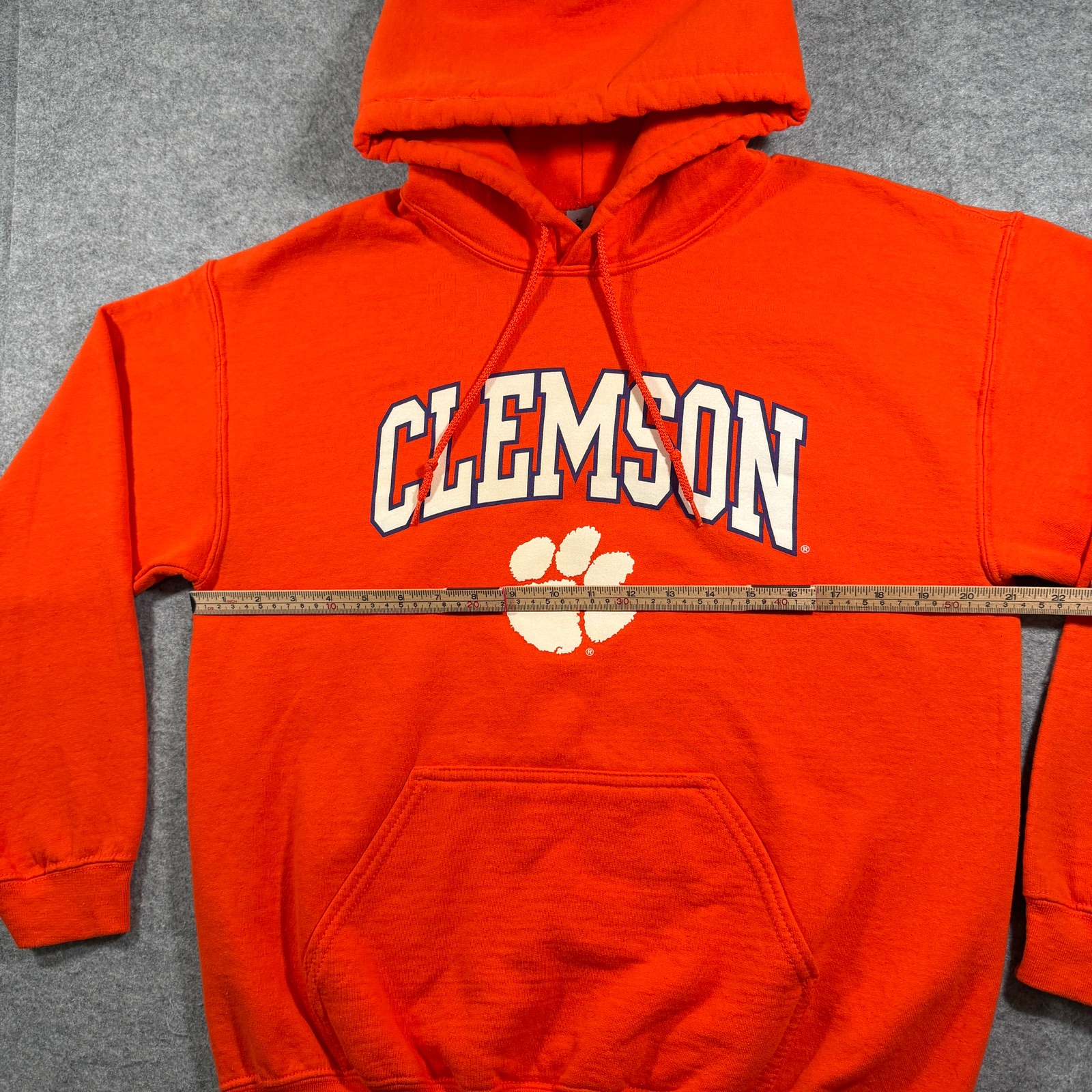 Clemson Tigers Hoodie Mens M Orange Fleece NCAA Football Pullover Drawstring ACC thumbnail 7