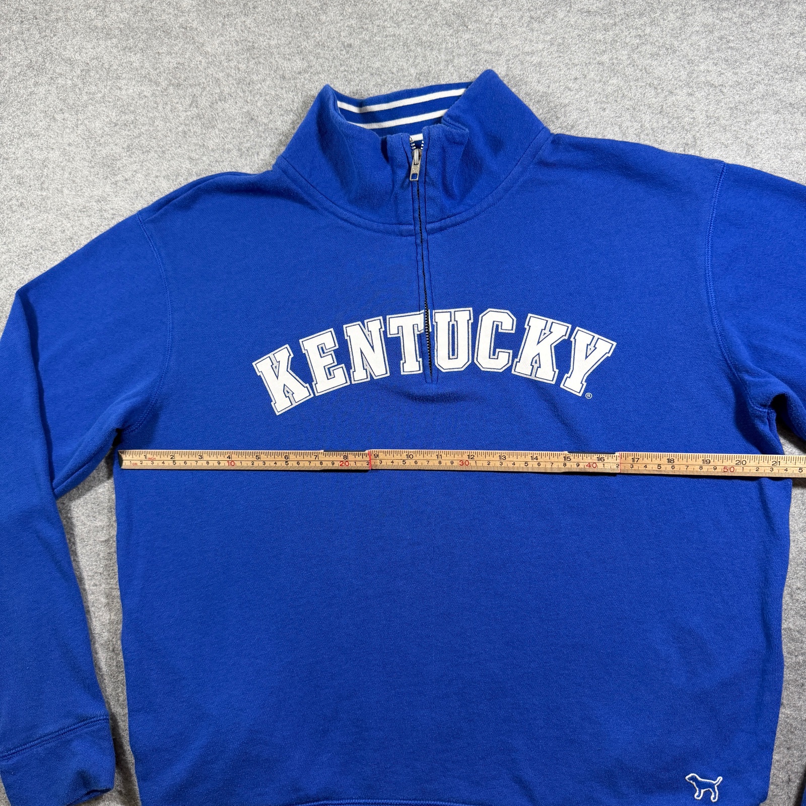 PINK Victoria's Secret Kentucky Wildcats 1/4 Zip Womens S Blue NCAA Pockets thumbnail 7