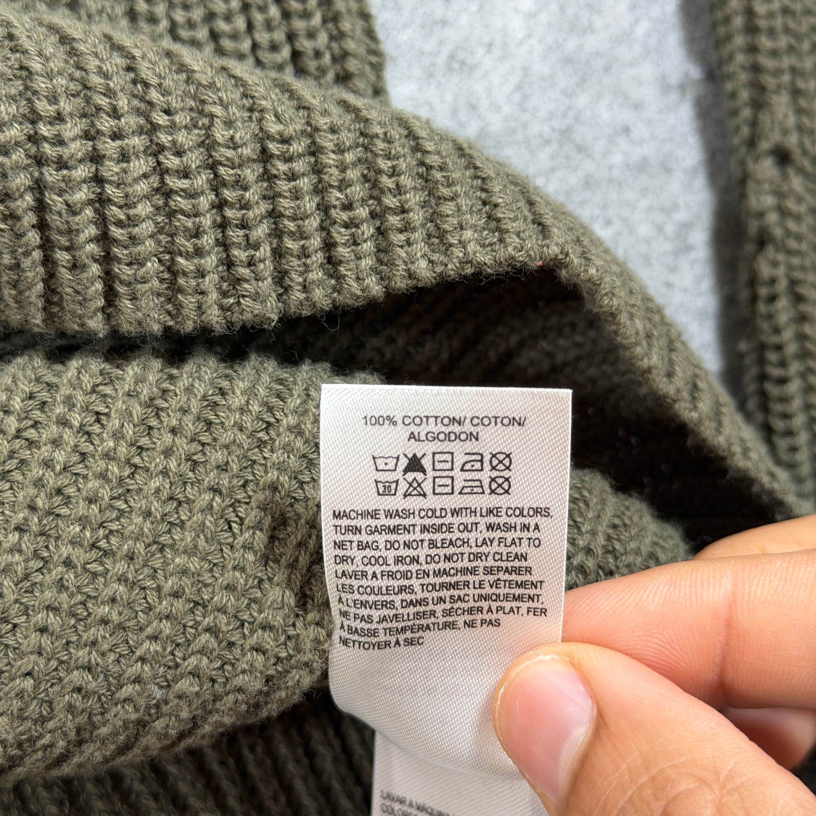 Lucky Brand Sweater Womens M Olive Green Corset Lace Up Back Ribbed Knit Crop thumbnail 11
