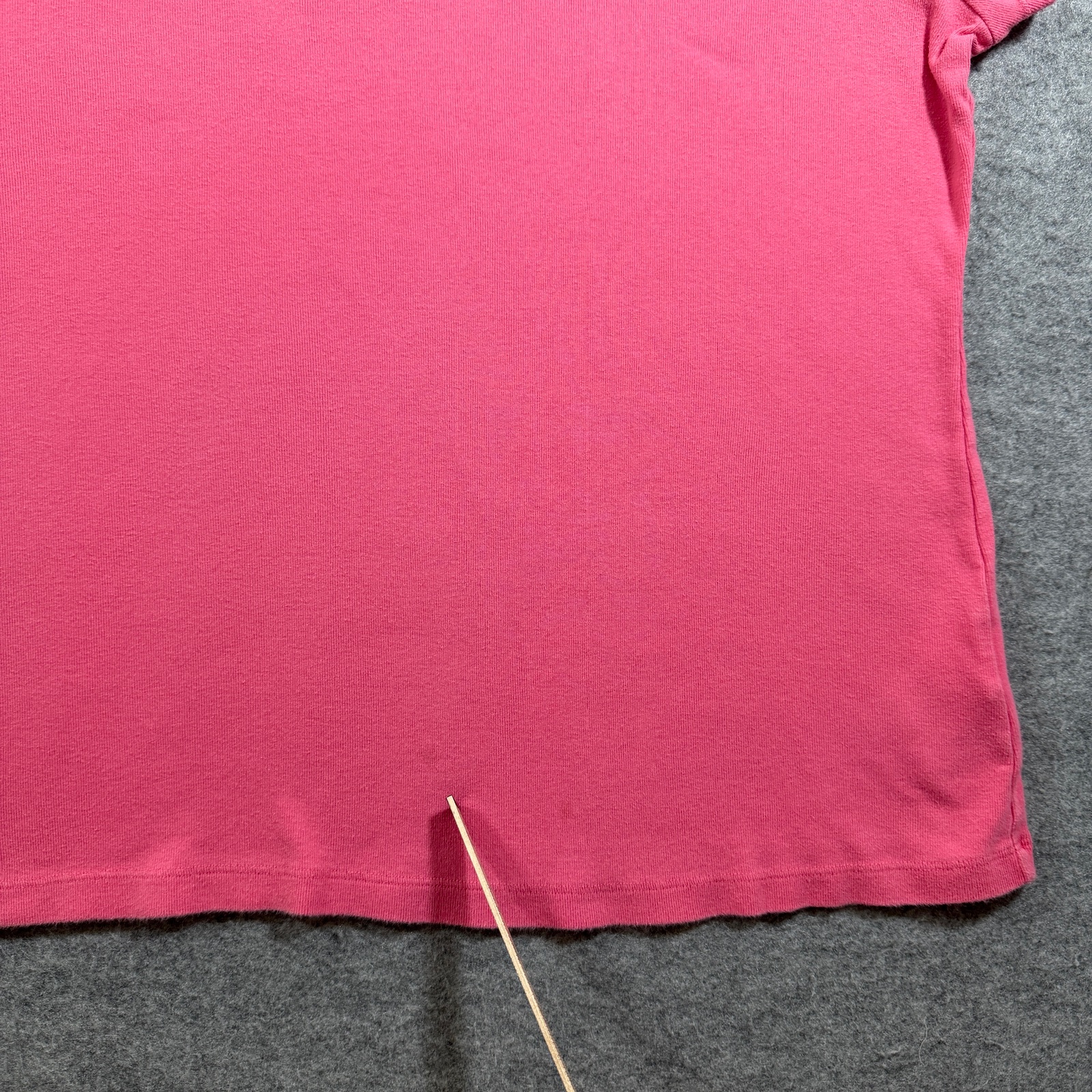 Tommy Hilfiger T Shirt Womens XXL Pink Embroidered Flag Logo Crew Neck Ribbed thumbnail 4