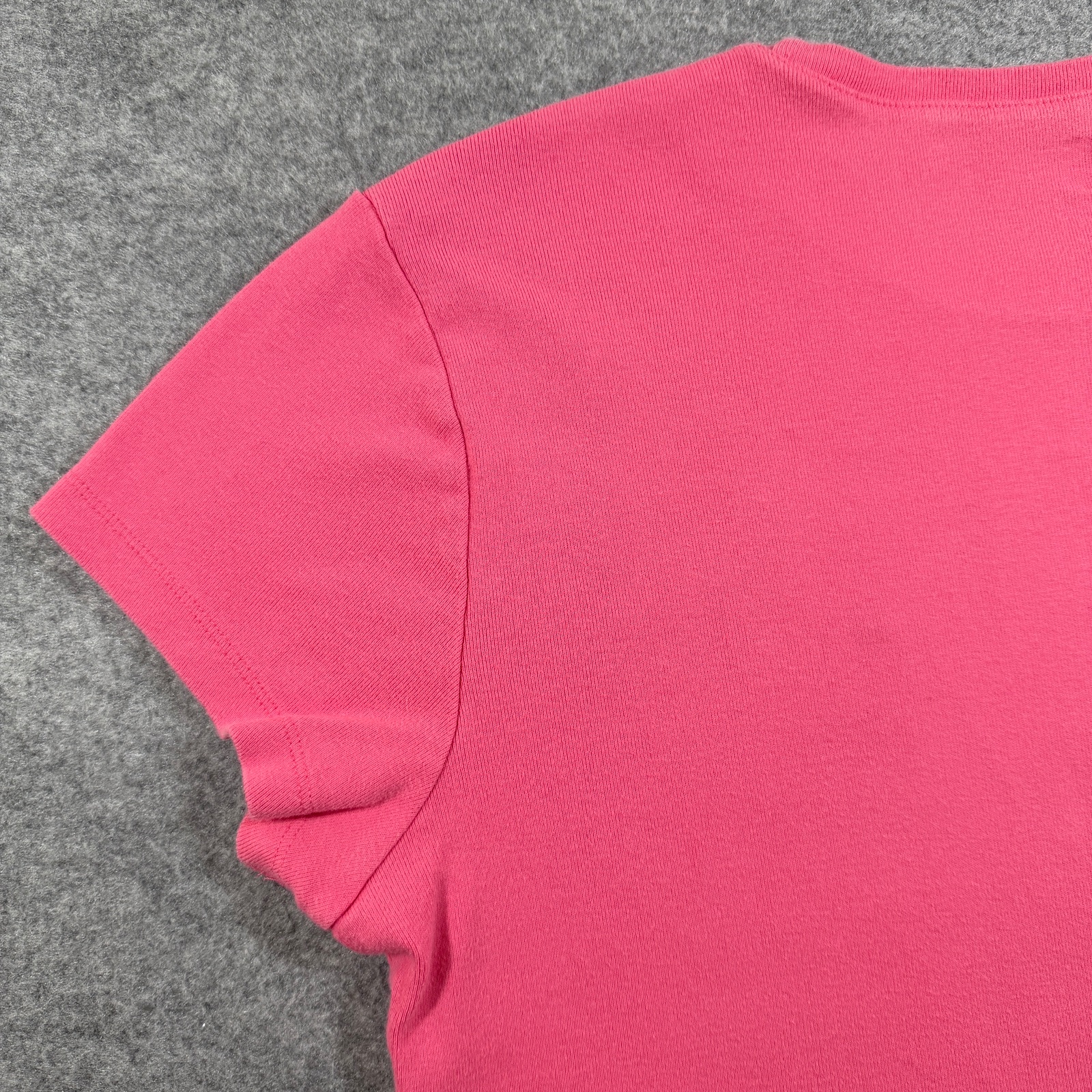 Tommy Hilfiger T Shirt Womens XXL Pink Embroidered Flag Logo Crew Neck Ribbed thumbnail 8