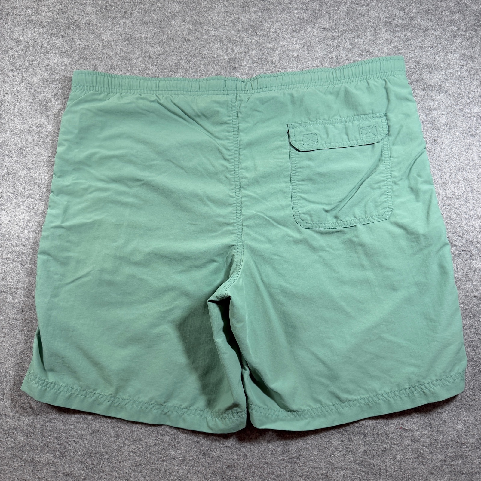 L.L.Bean Board Shorts Mens L Sage Green Elastic Waist Flap Pocket Swim Outdoor thumbnail 2