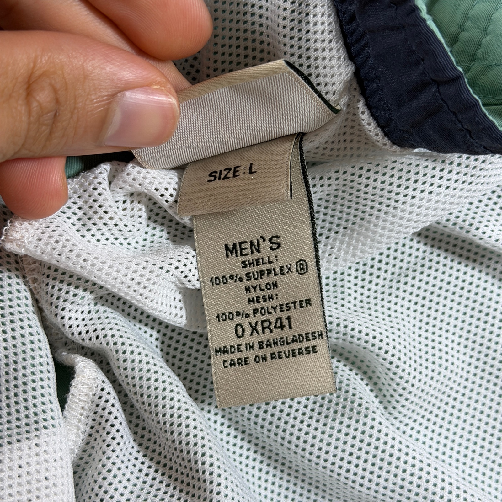L.L.Bean Board Shorts Mens L Sage Green Elastic Waist Flap Pocket Swim Outdoor thumbnail 4