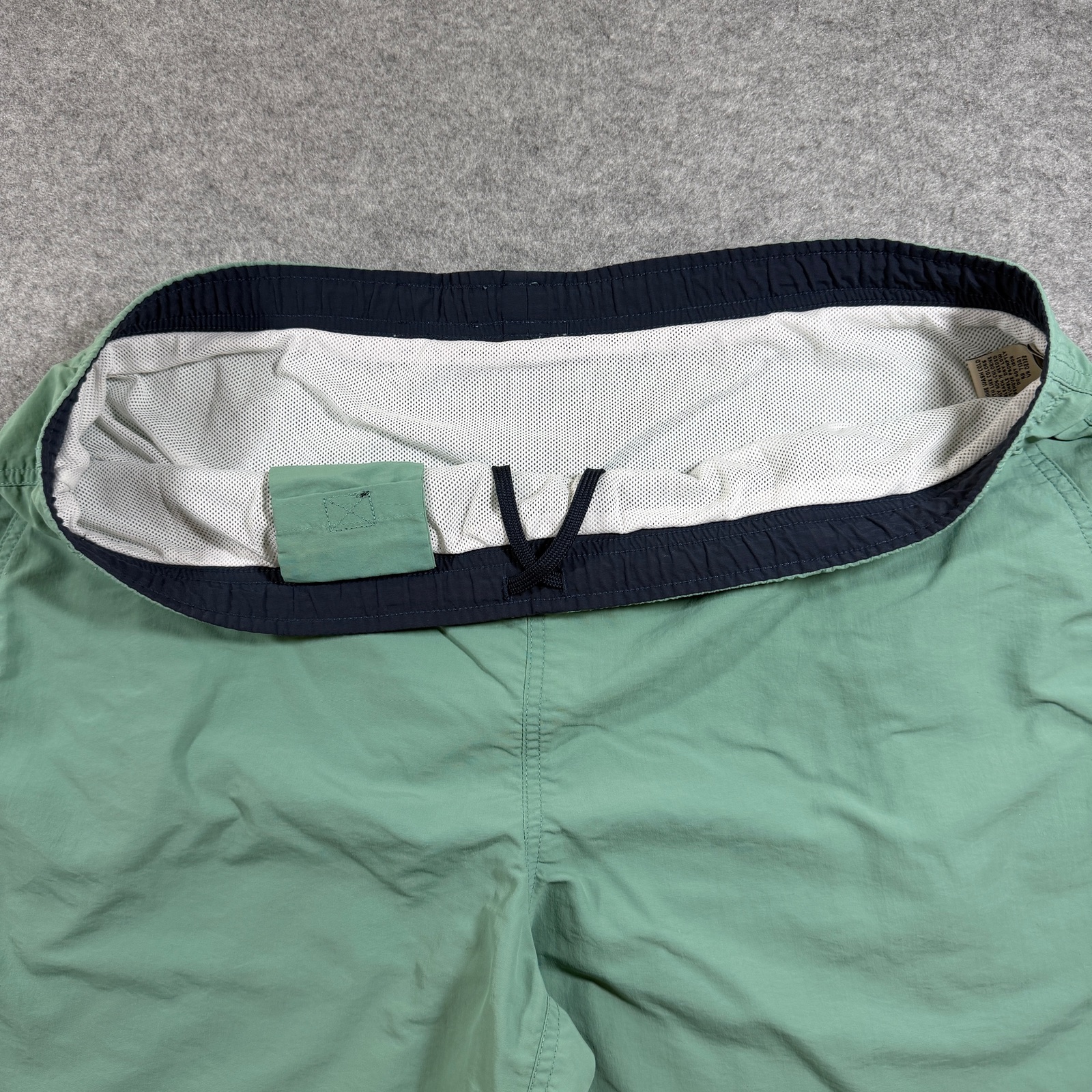 L.L.Bean Board Shorts Mens L Sage Green Elastic Waist Flap Pocket Swim Outdoor thumbnail 5