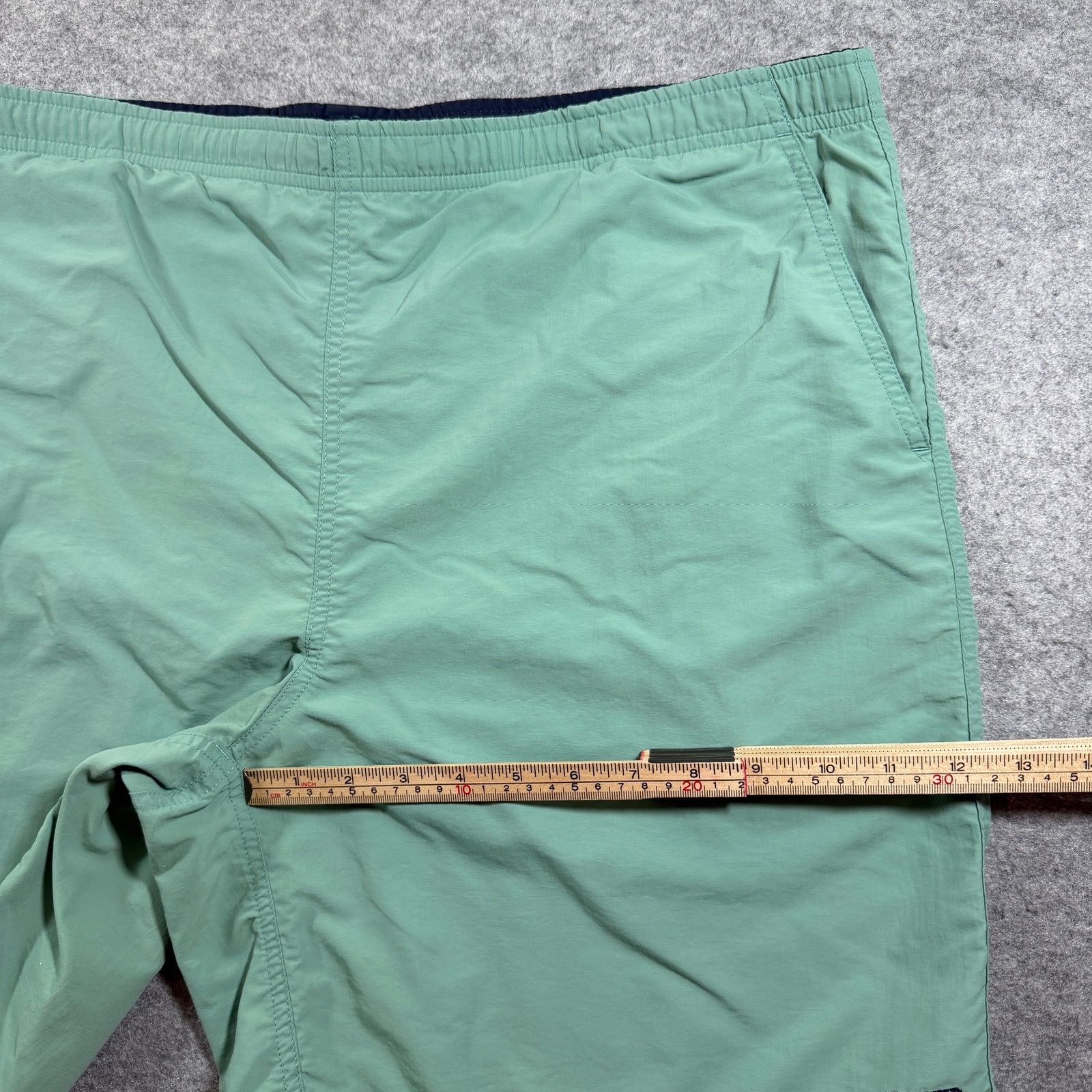 L.L.Bean Board Shorts Mens L Sage Green Elastic Waist Flap Pocket Swim Outdoor thumbnail 8