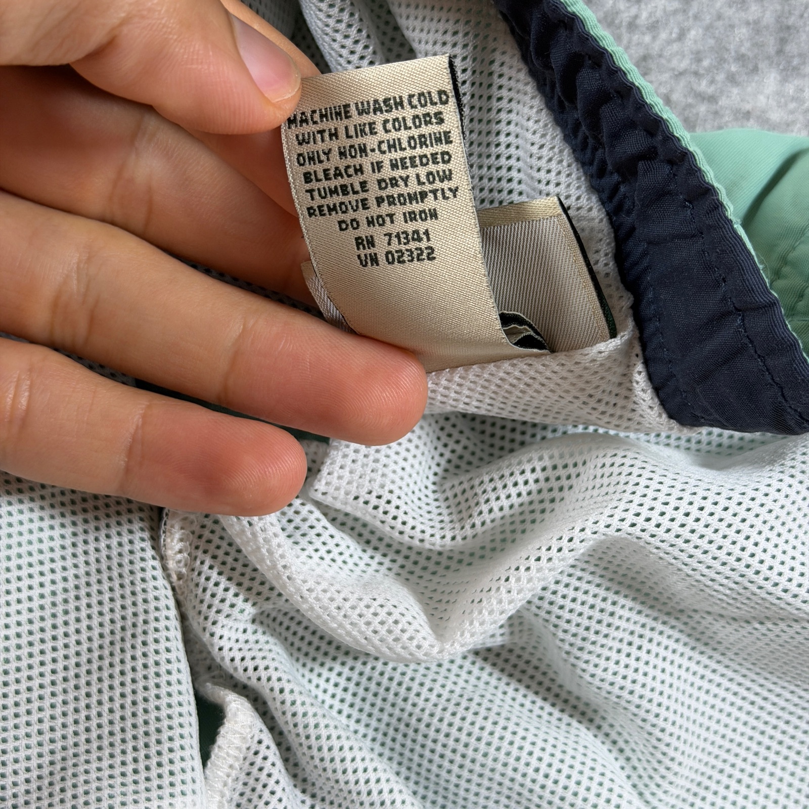 L.L.Bean Board Shorts Mens L Sage Green Elastic Waist Flap Pocket Swim Outdoor thumbnail 12