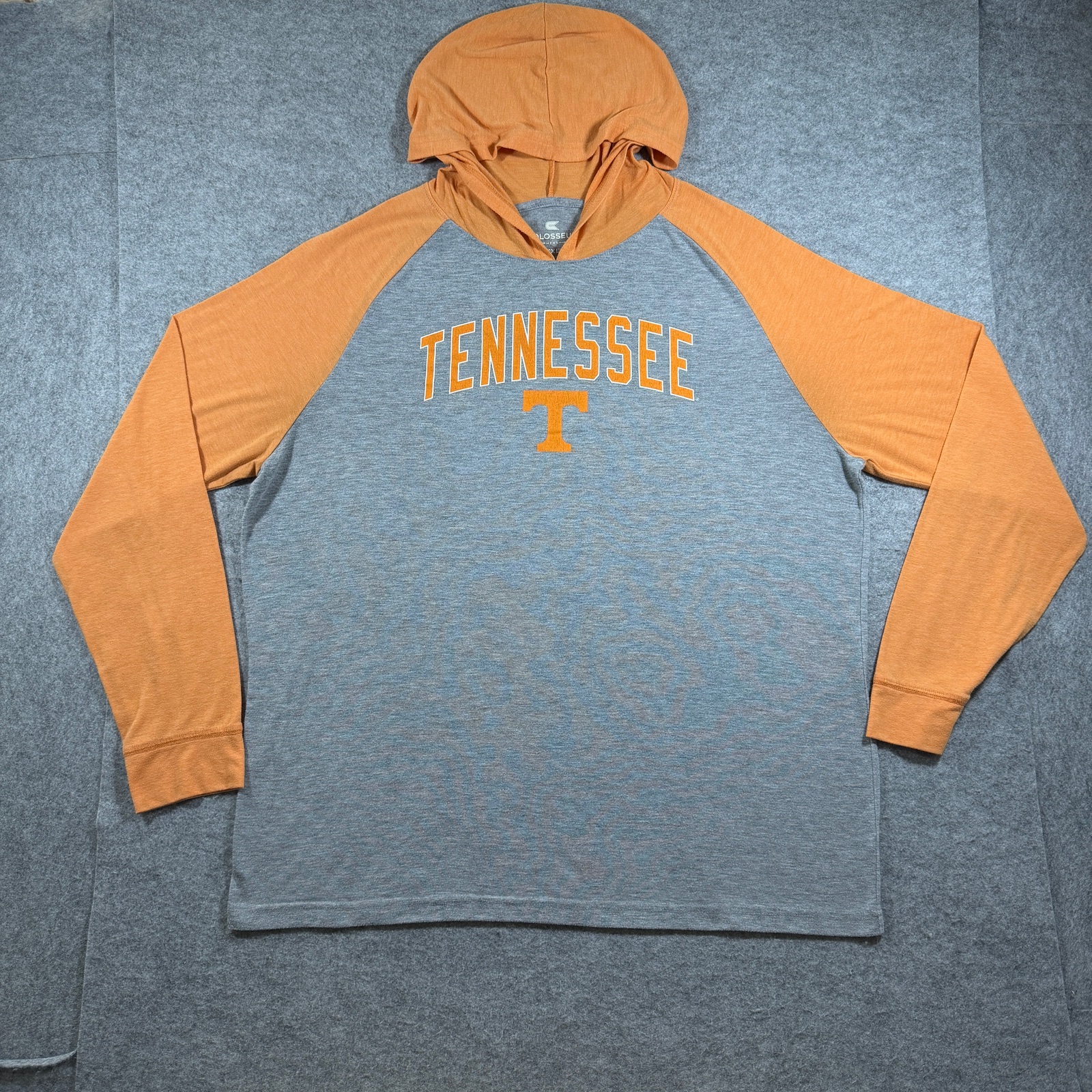 Tennessee Volunteers Hooded T Shirt Mens XXL Gray Orange NCAA Football Vols