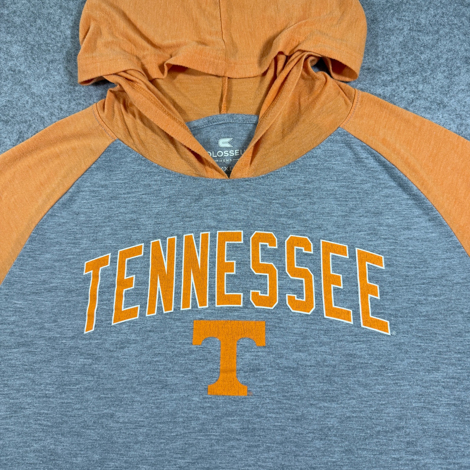Tennessee Volunteers Hooded T Shirt Mens XXL Gray Orange NCAA Football Vols thumbnail 3
