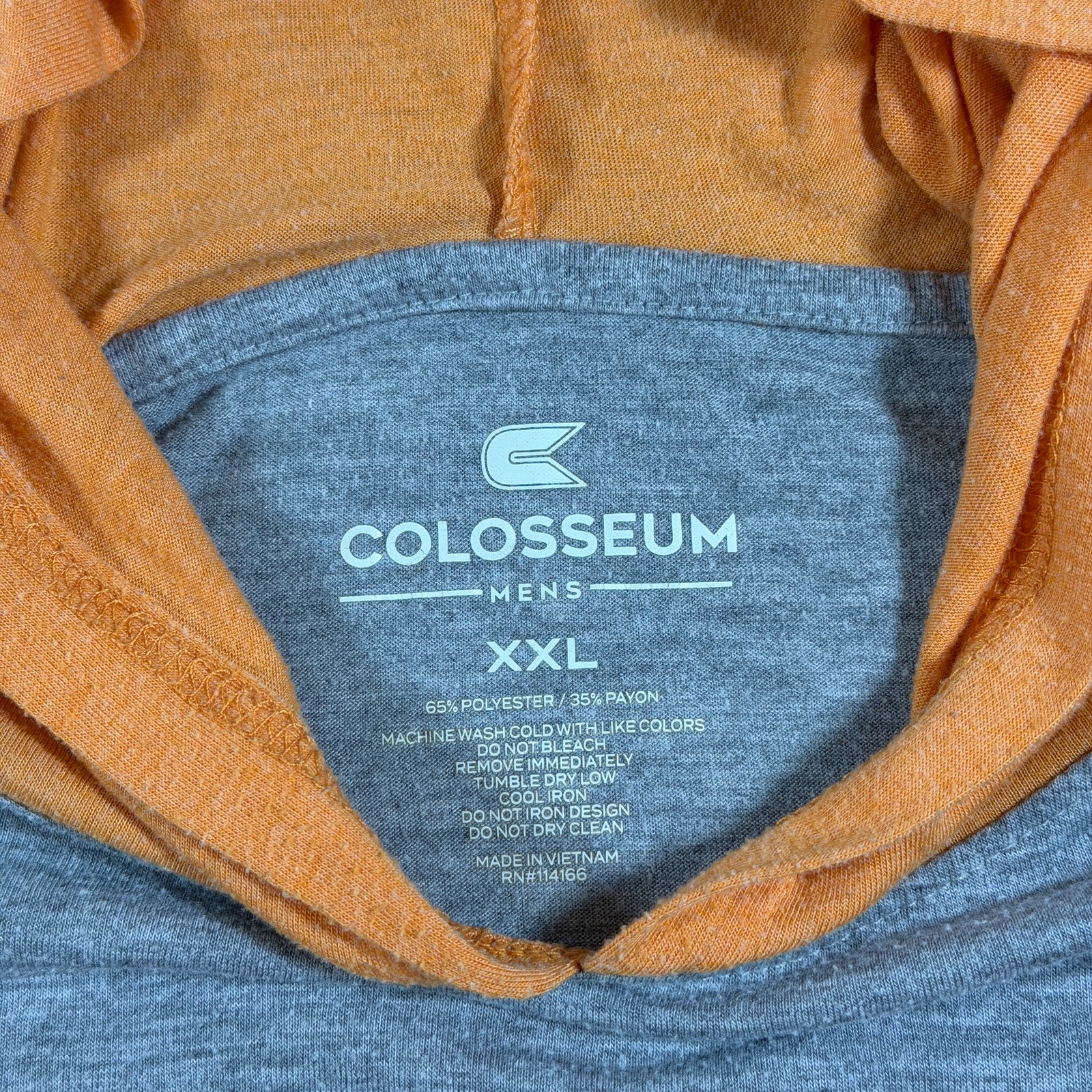Tennessee Volunteers Hooded T Shirt Mens XXL Gray Orange NCAA Football Vols thumbnail 4