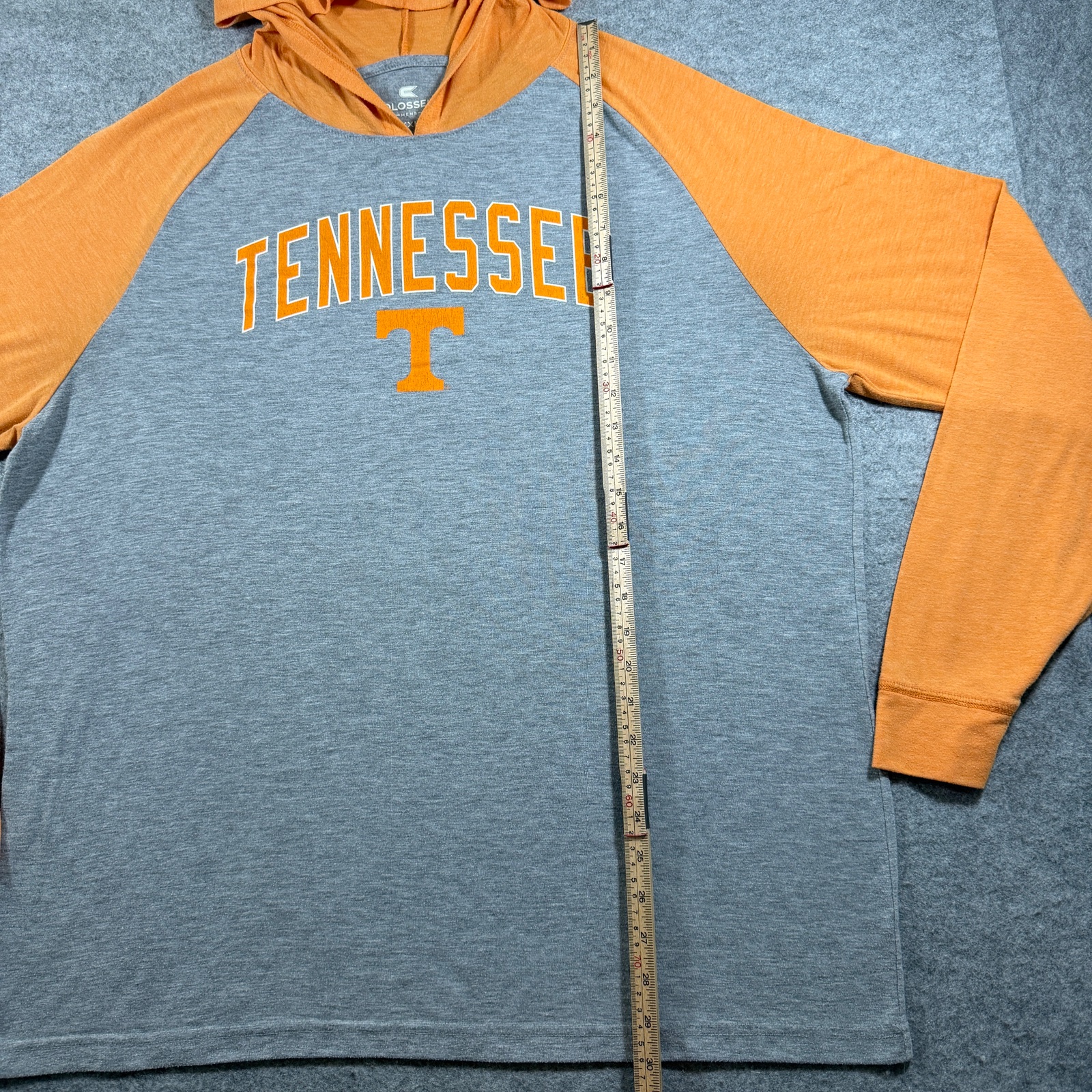 Tennessee Volunteers Hooded T Shirt Mens XXL Gray Orange NCAA Football Vols thumbnail 7