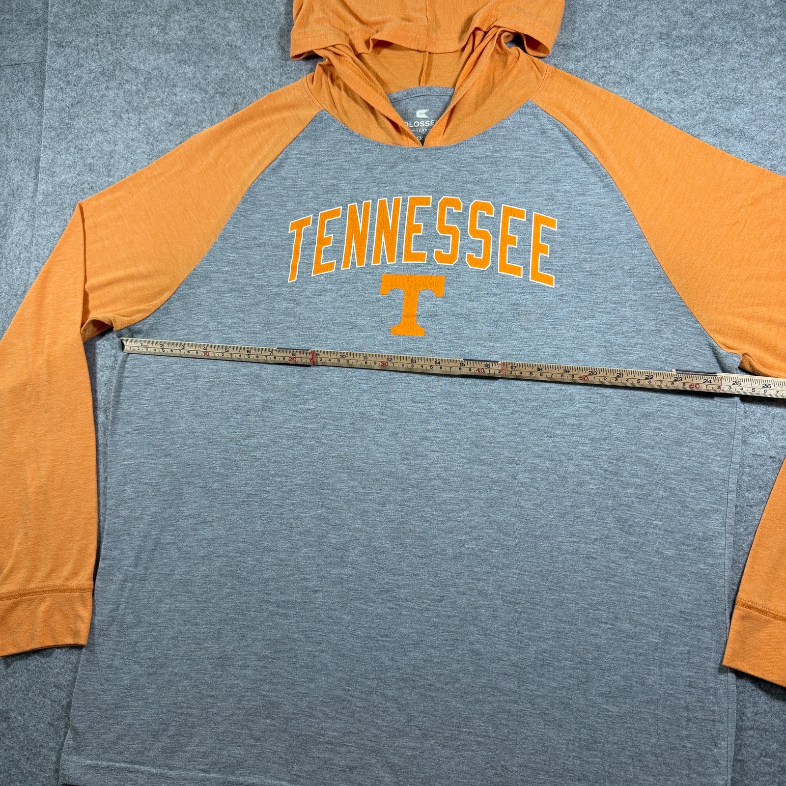 Tennessee Volunteers Hooded T Shirt Mens XXL Gray Orange NCAA Football Vols thumbnail 8
