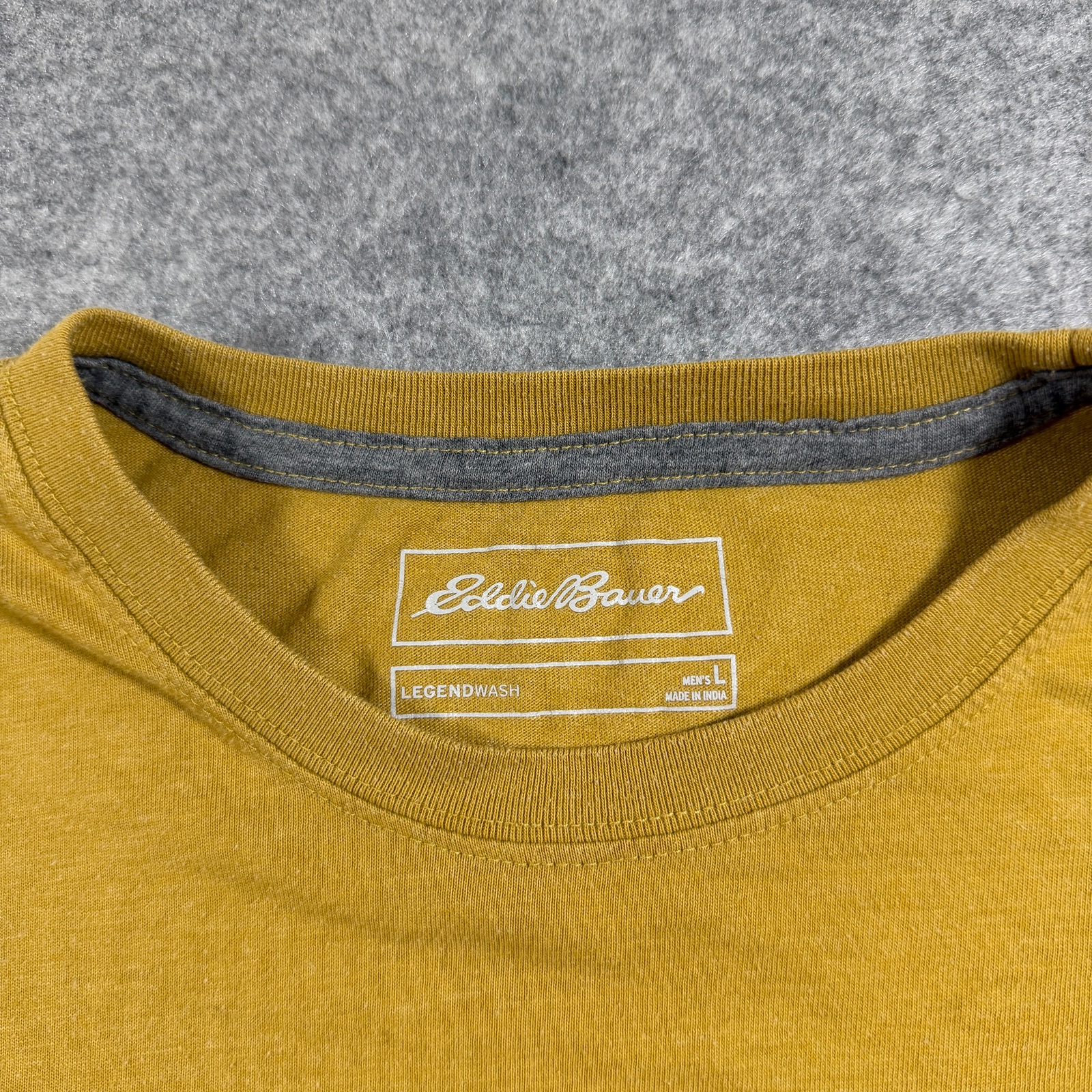 Eddie Bauer Legend Wash T Shirt Mens L Mustard Yellow Crew Neck Short Sleeve thumbnail 3
