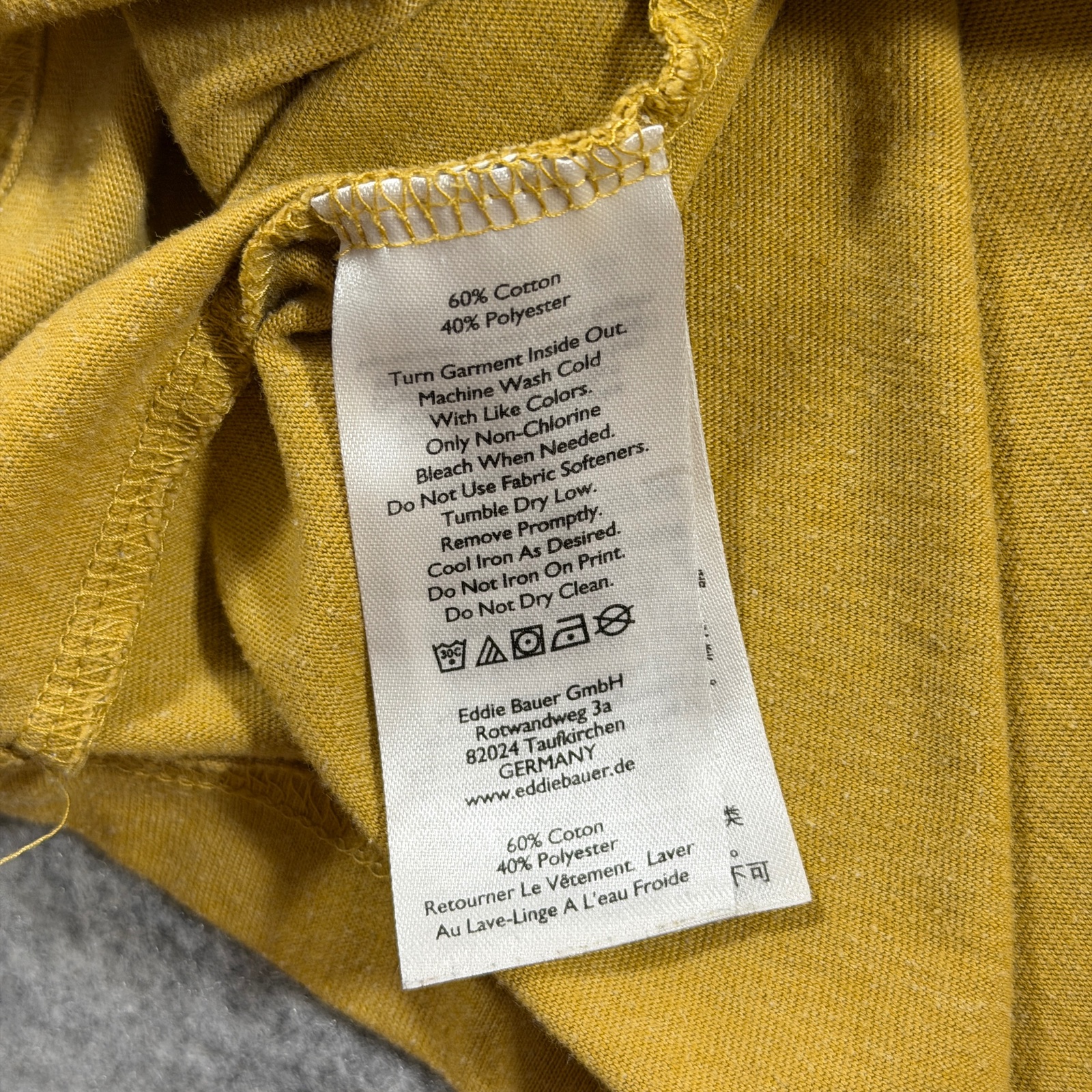 Eddie Bauer Legend Wash T Shirt Mens L Mustard Yellow Crew Neck Short Sleeve thumbnail 5