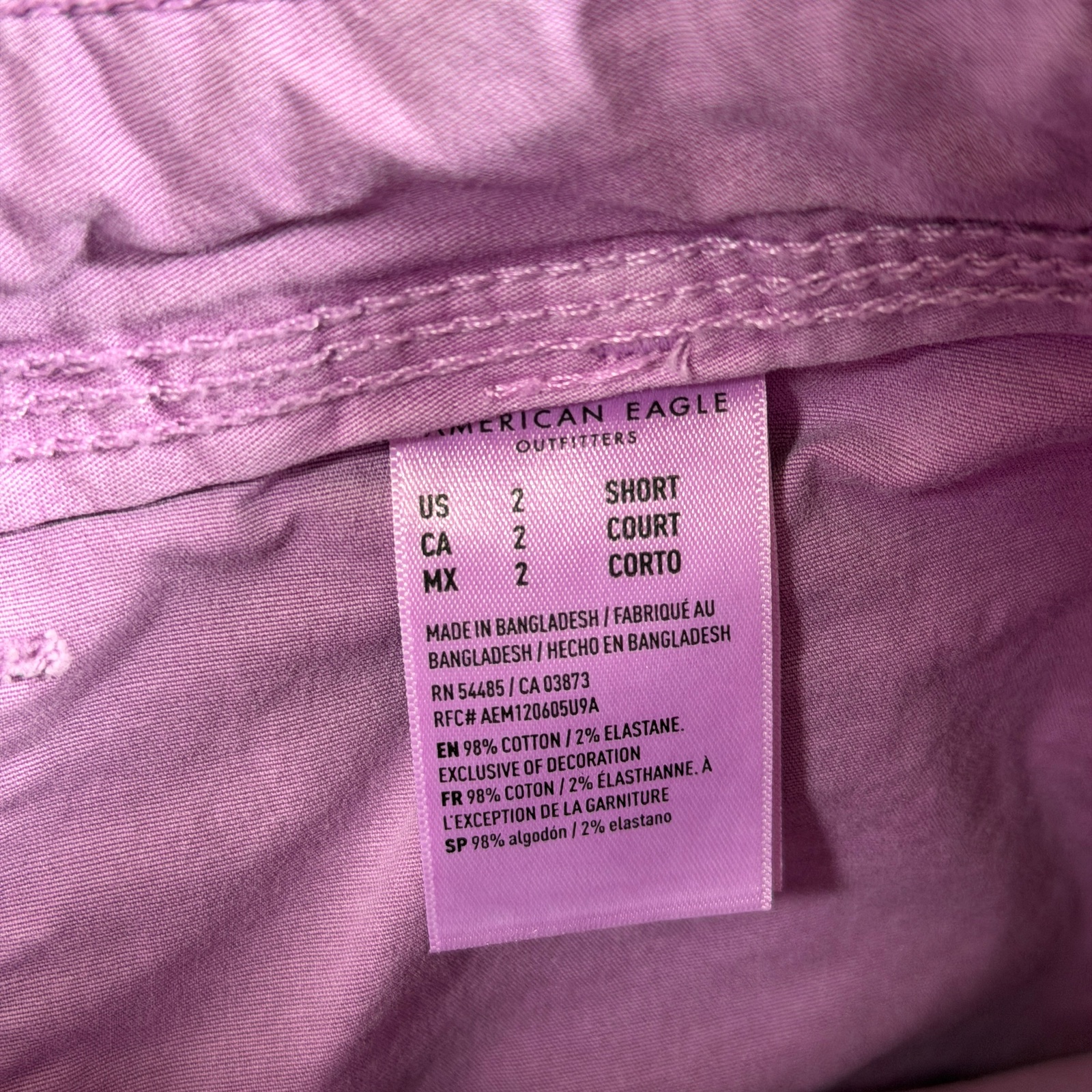 American Eagle Cargo Pants Womens 2 Short Pink Baggy Jogger Adjustable Ankle thumbnail 5