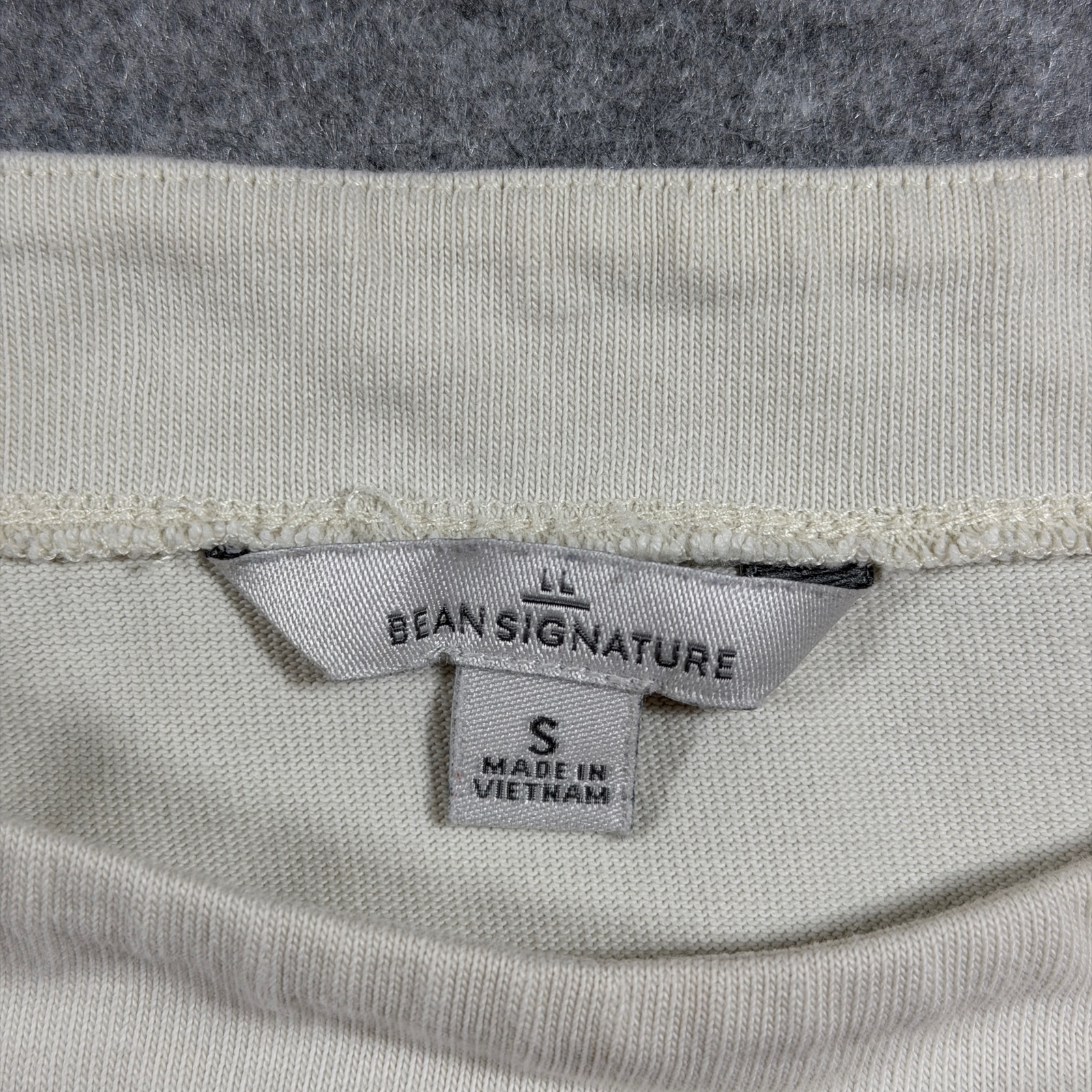 L.L.Bean Breton Stripe T Shirt Womens S Cream Navy Red Boxy Crop Crewneck Preppy thumbnail 3