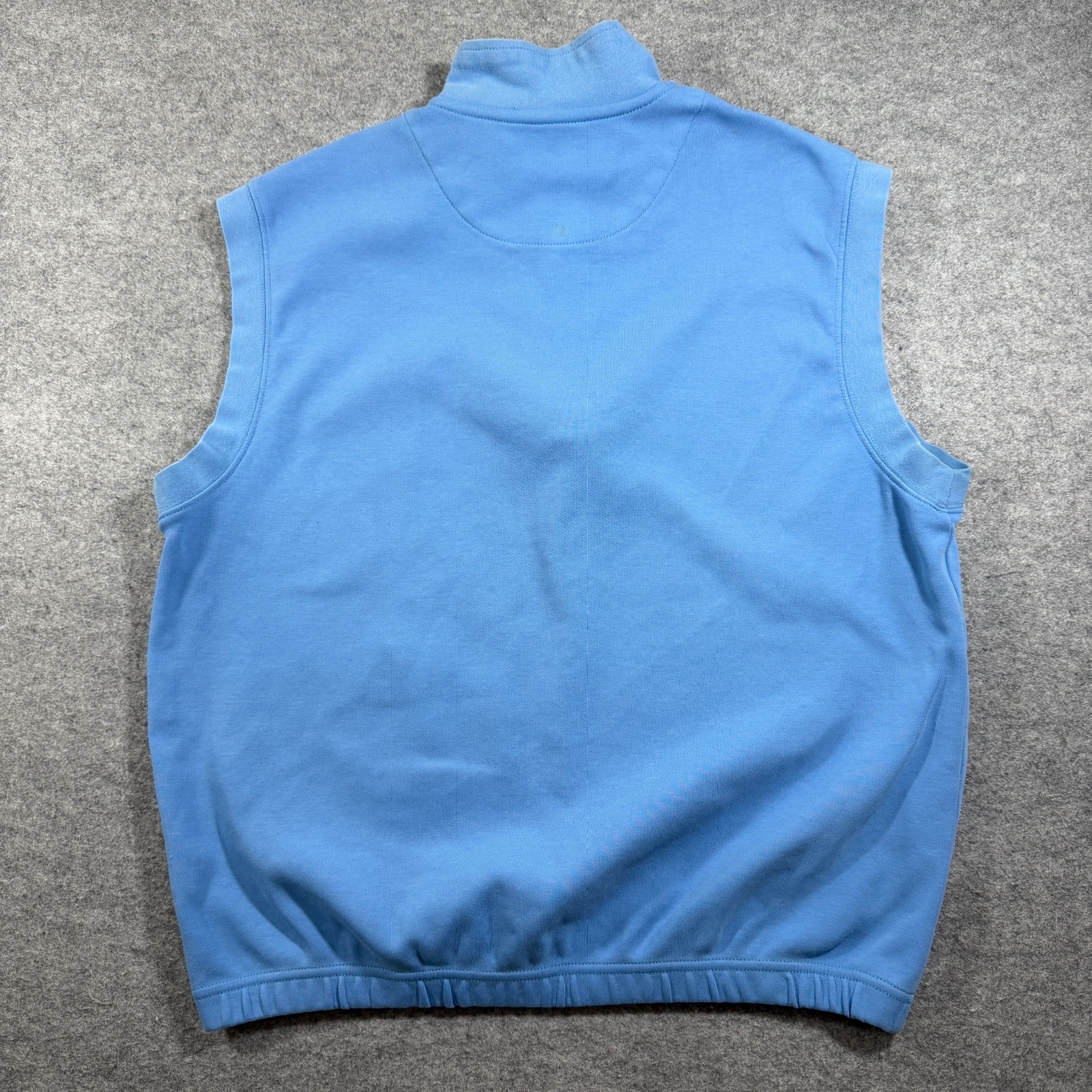 Payne Stewart Golf Vest Mens M Light Blue Quarter Zip Mock Neck Sleeveless thumbnail 2