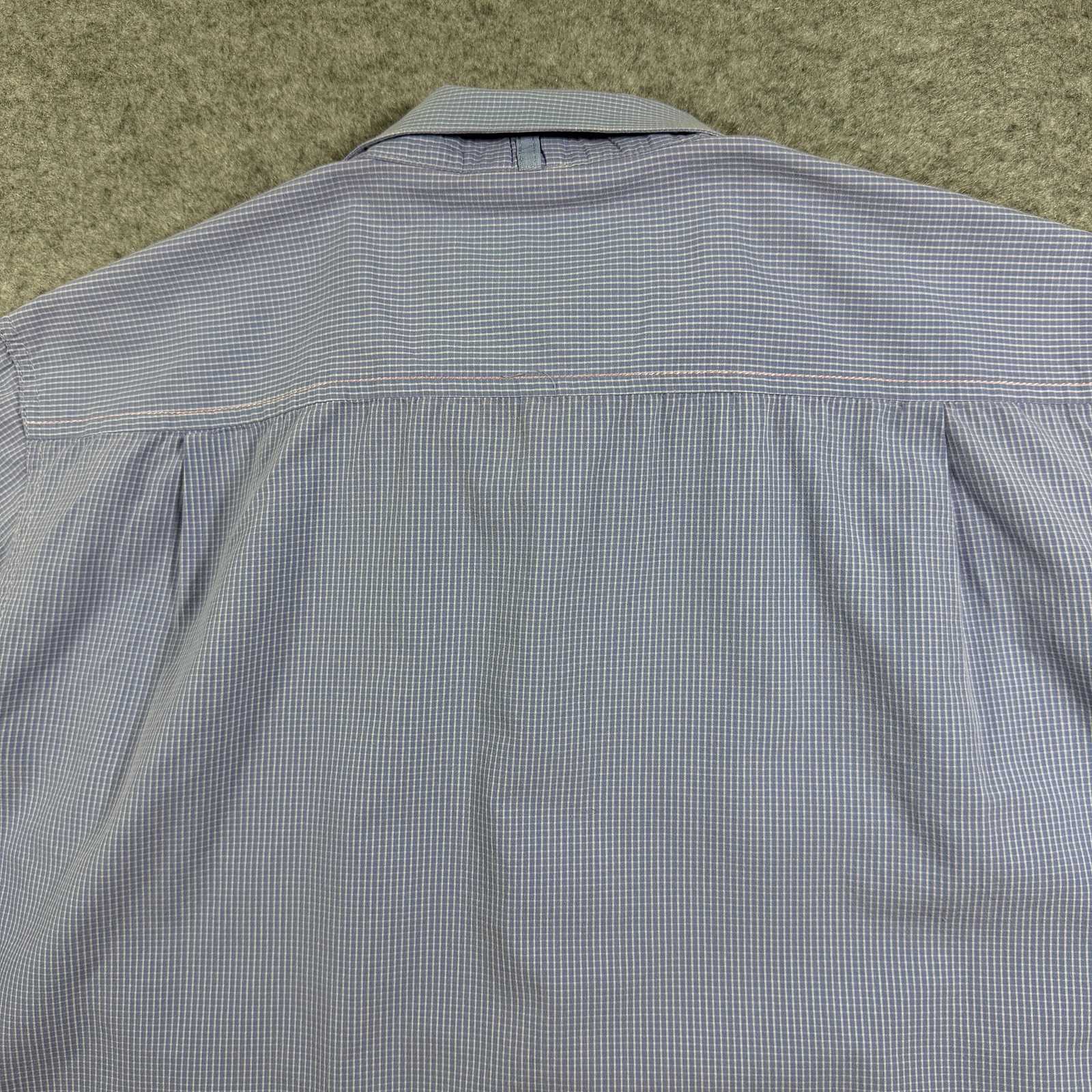 Descendant of Thieves Button Up Shirt Mens XL Blue Gingham Cotton Slim Fit thumbnail 9