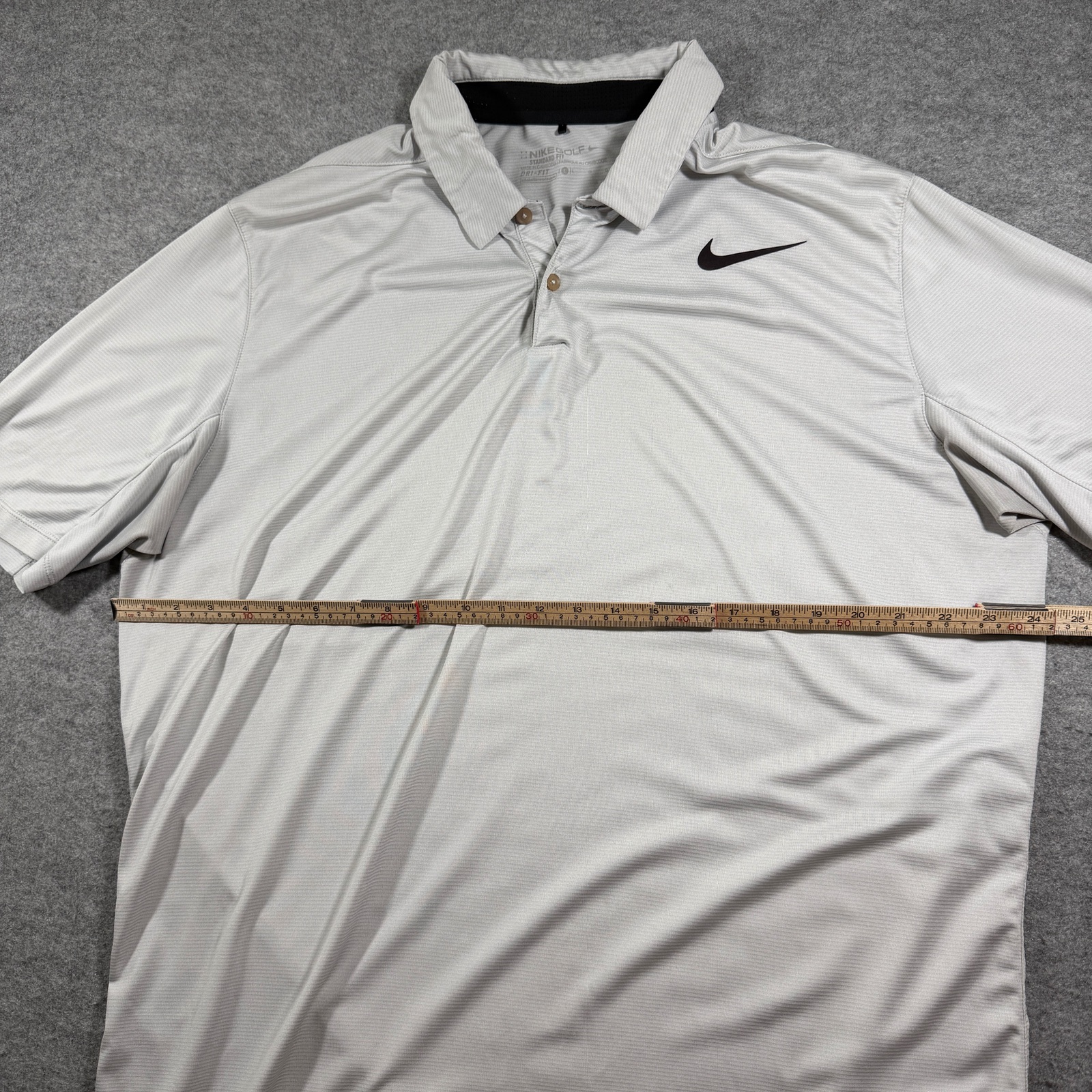 Vintage Nike Golf Polo Mens L Gray Dri-Fit Moisture Wicking Standard Fit Boxy thumbnail 7
