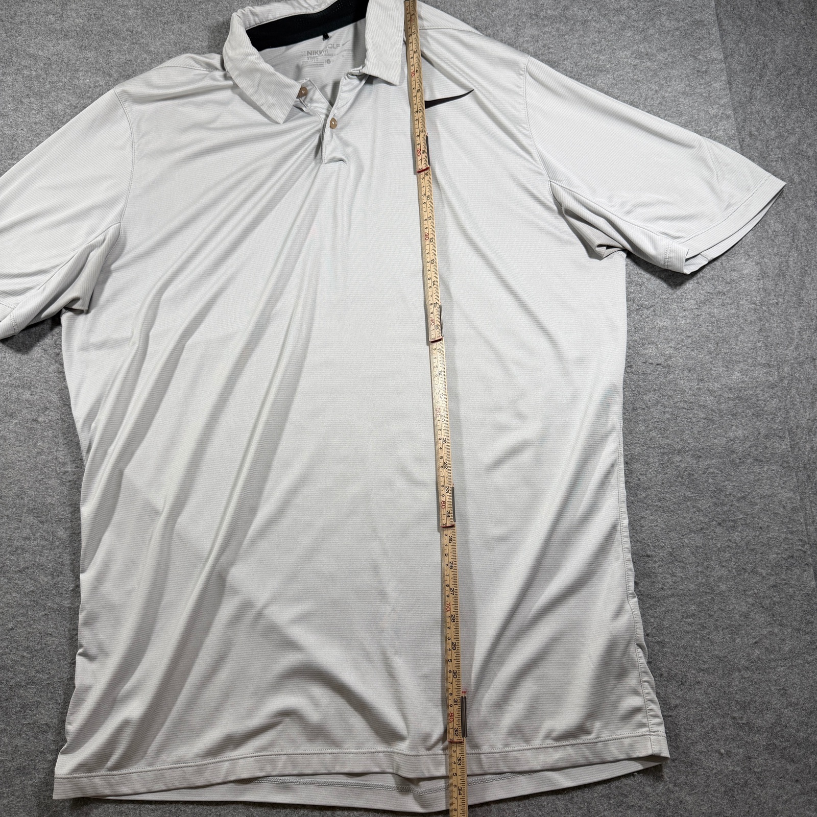 Vintage Nike Golf Polo Mens L Gray Dri-Fit Moisture Wicking Standard Fit Boxy thumbnail 8