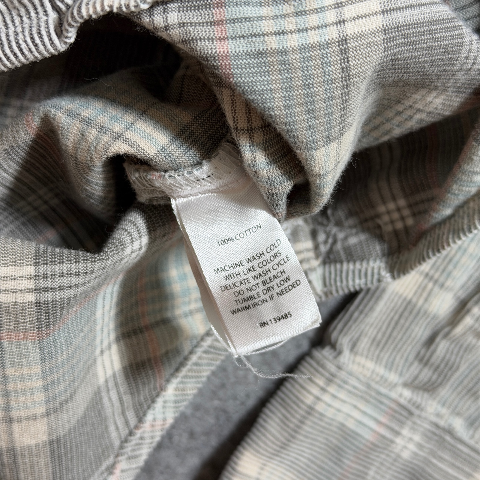 Southern Shirt Co Button Up Shirt Mens L Gray Teal Plaid Cotton Preppy Textured thumbnail 10