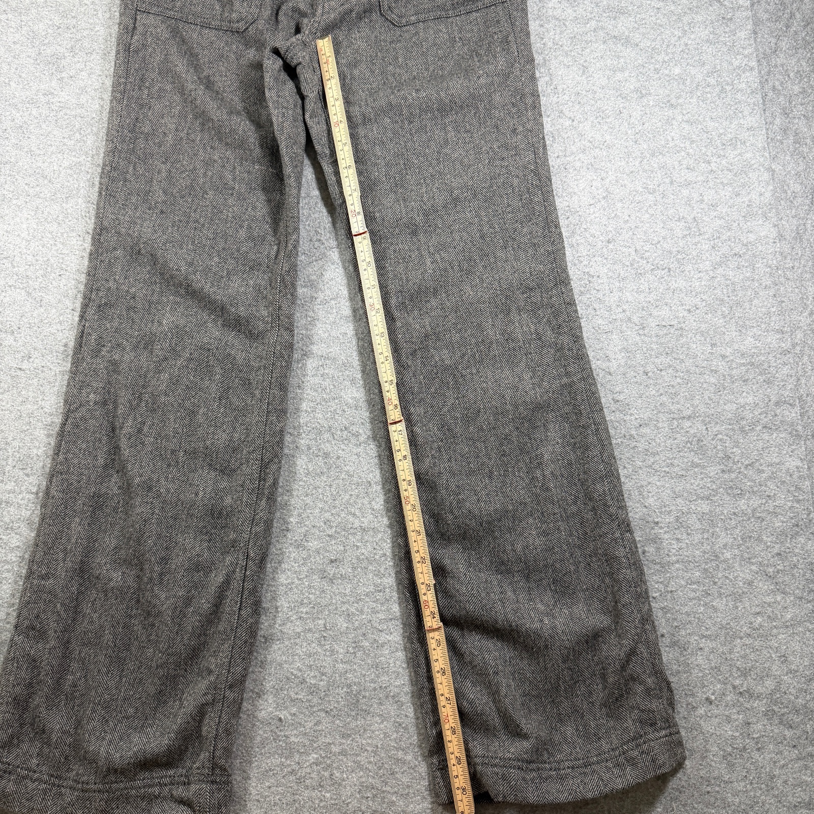 Banana Republic Tweed Pants Womens 2 Gray Herringbone Wool Trousers Preppy thumbnail 7
