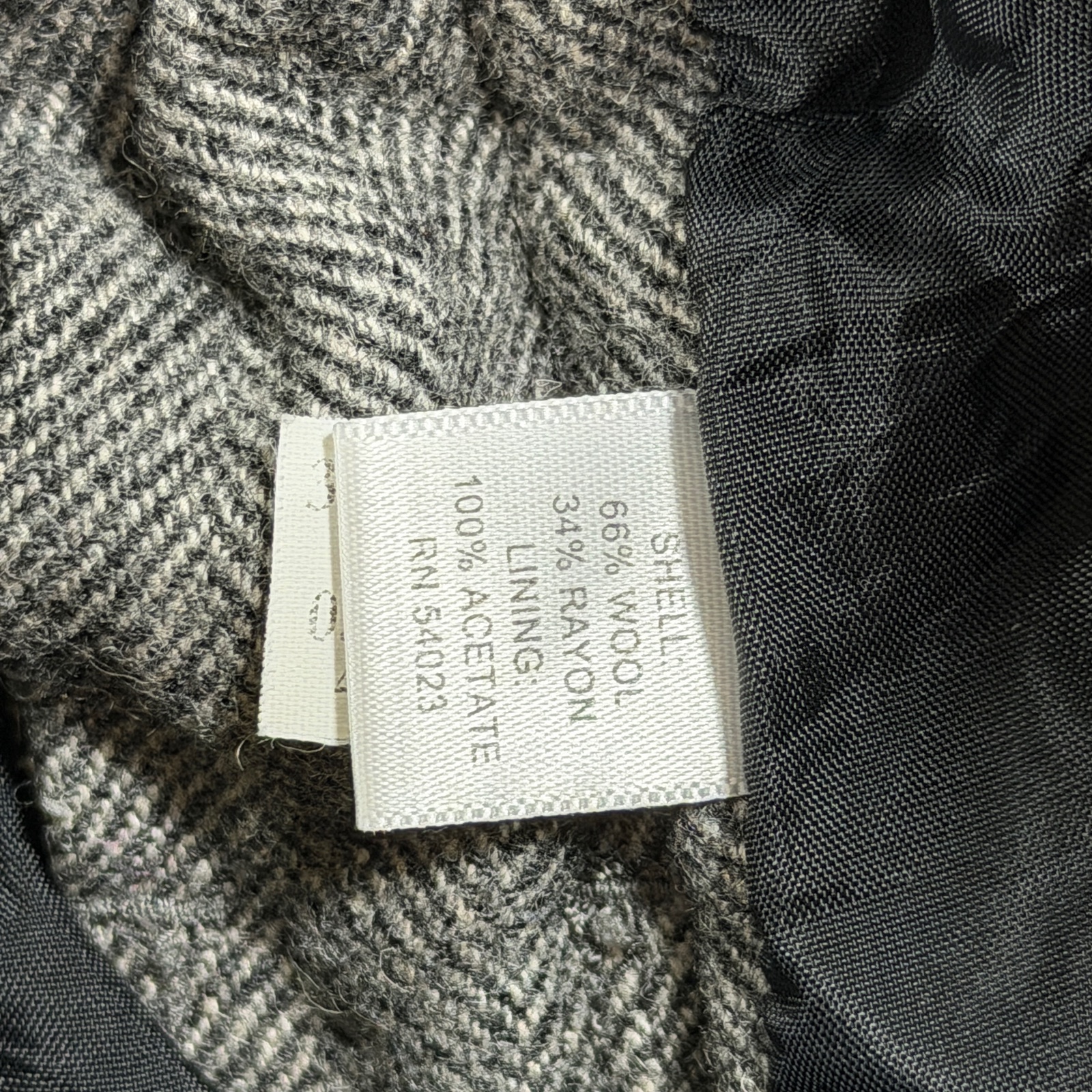 Banana Republic Tweed Pants Womens 2 Gray Herringbone Wool Trousers Preppy thumbnail 10