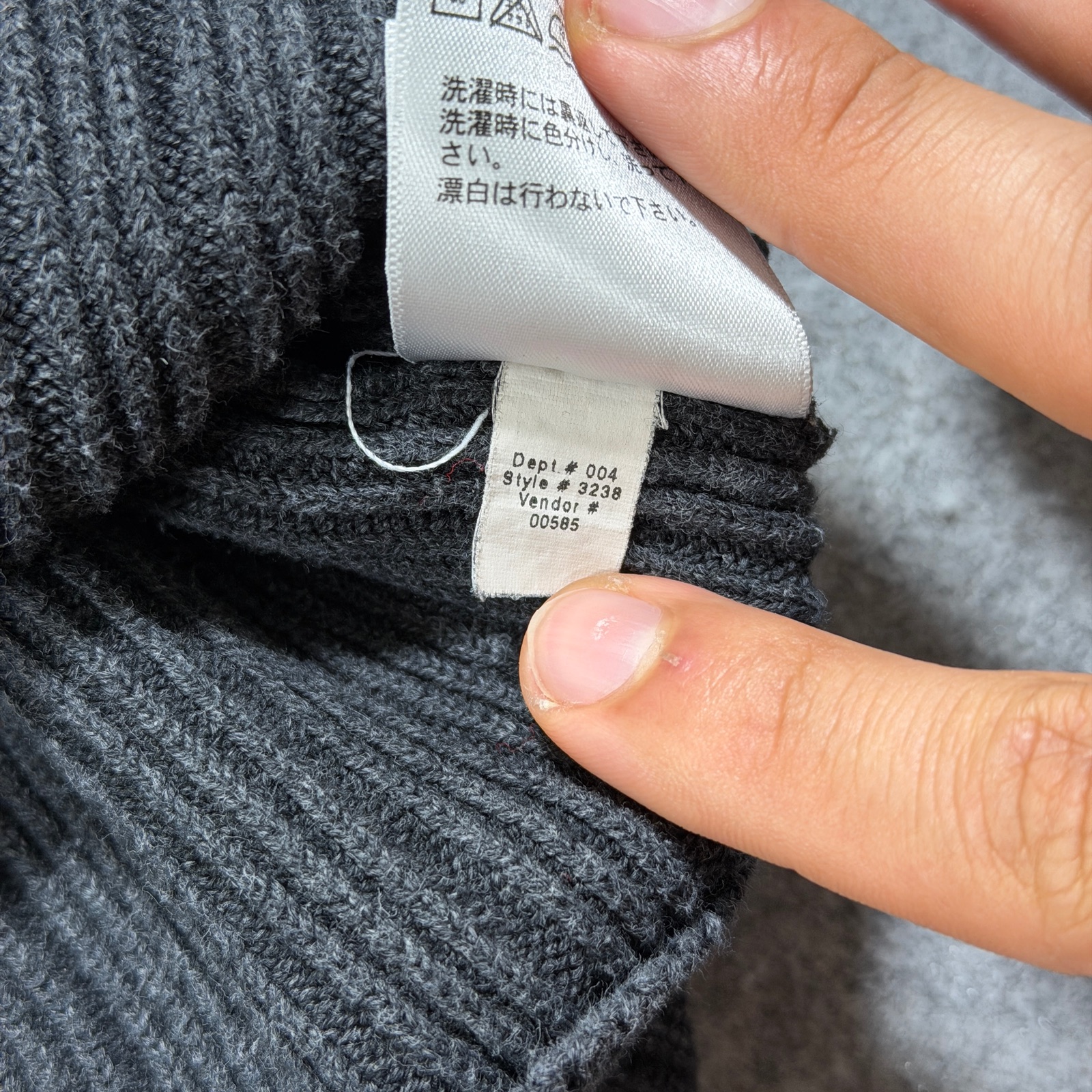Vintage Eddie Bauer Sweater Mens L Charcoal Gray Crew Neck Cotton Ribb Knit Fall thumbnail 15