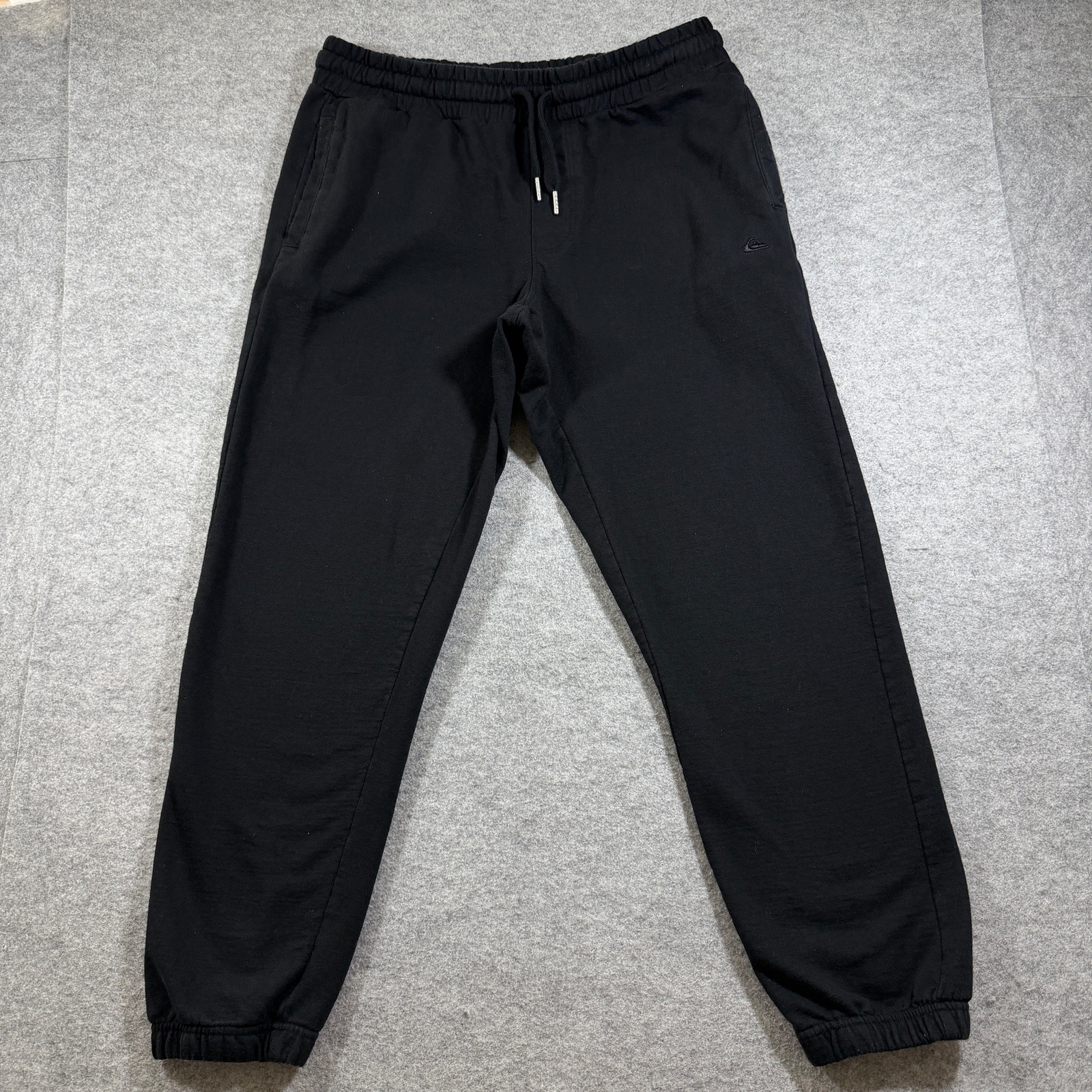 Quiksilver Joggers Mens M Black Drawstring Lounge Pants Streetwear Casual