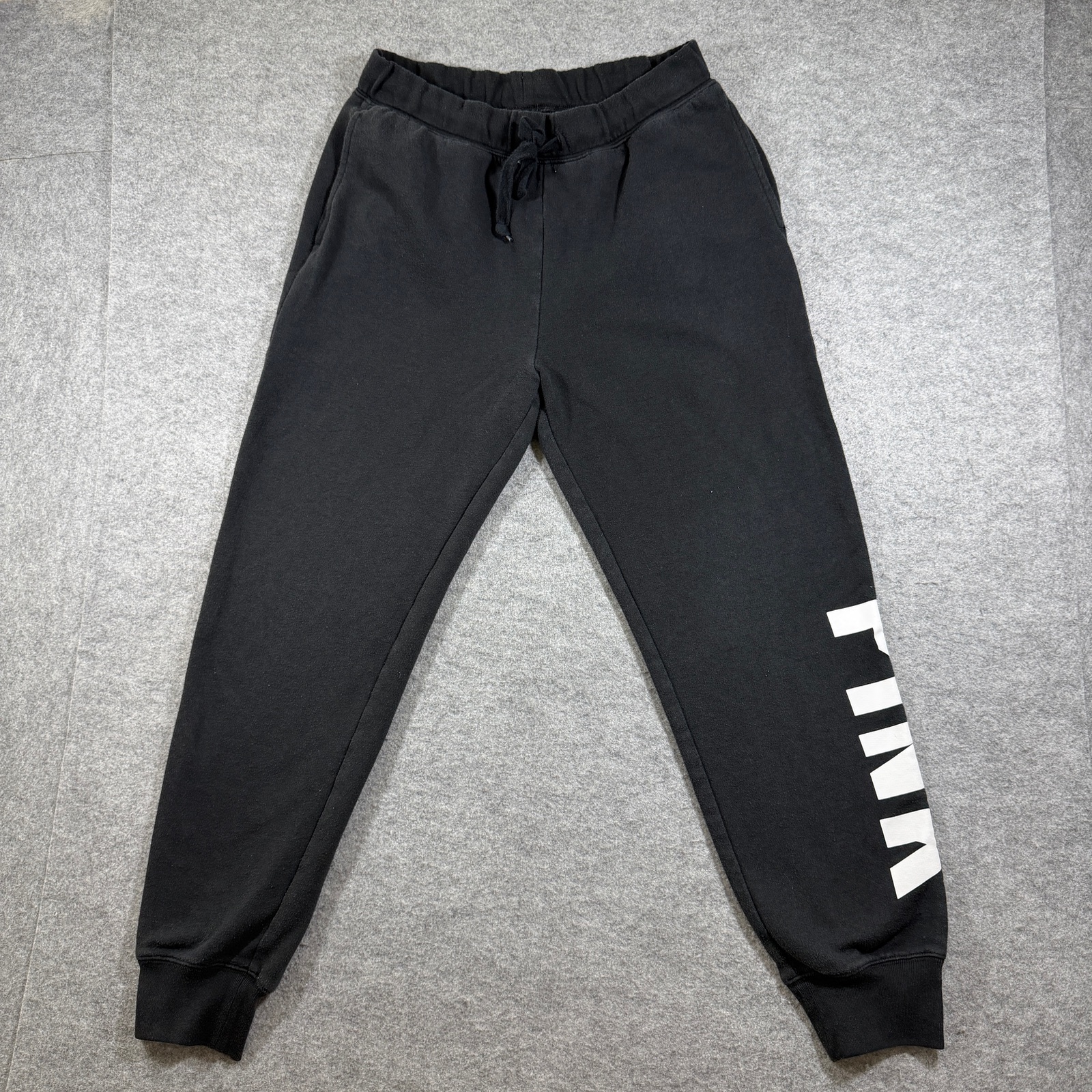 PINK Victoria's Secret Campus Joggers Womens S Black Lounge Athleisure Pants