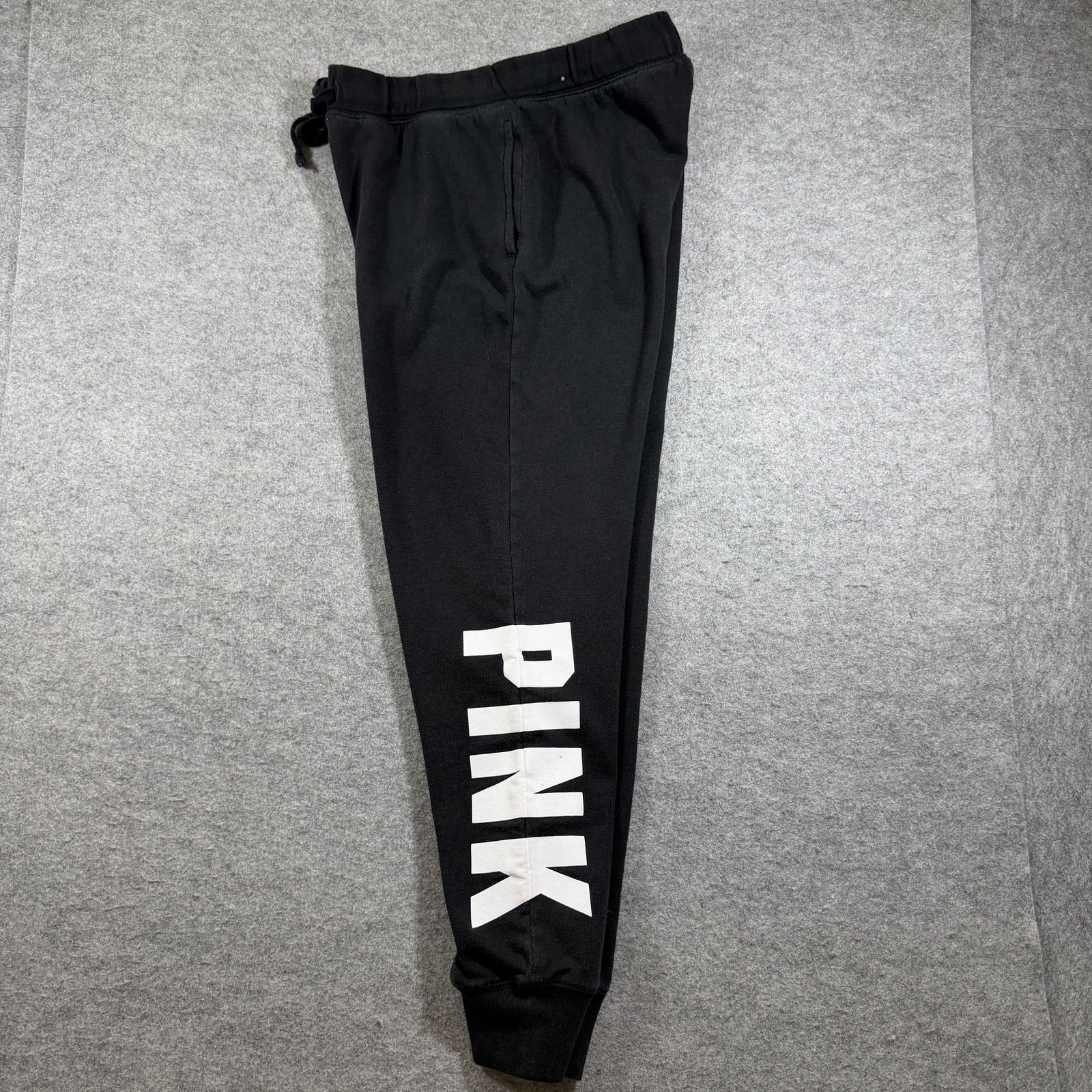 PINK Victoria's Secret Campus Joggers Womens S Black Lounge Athleisure Pants thumbnail 3