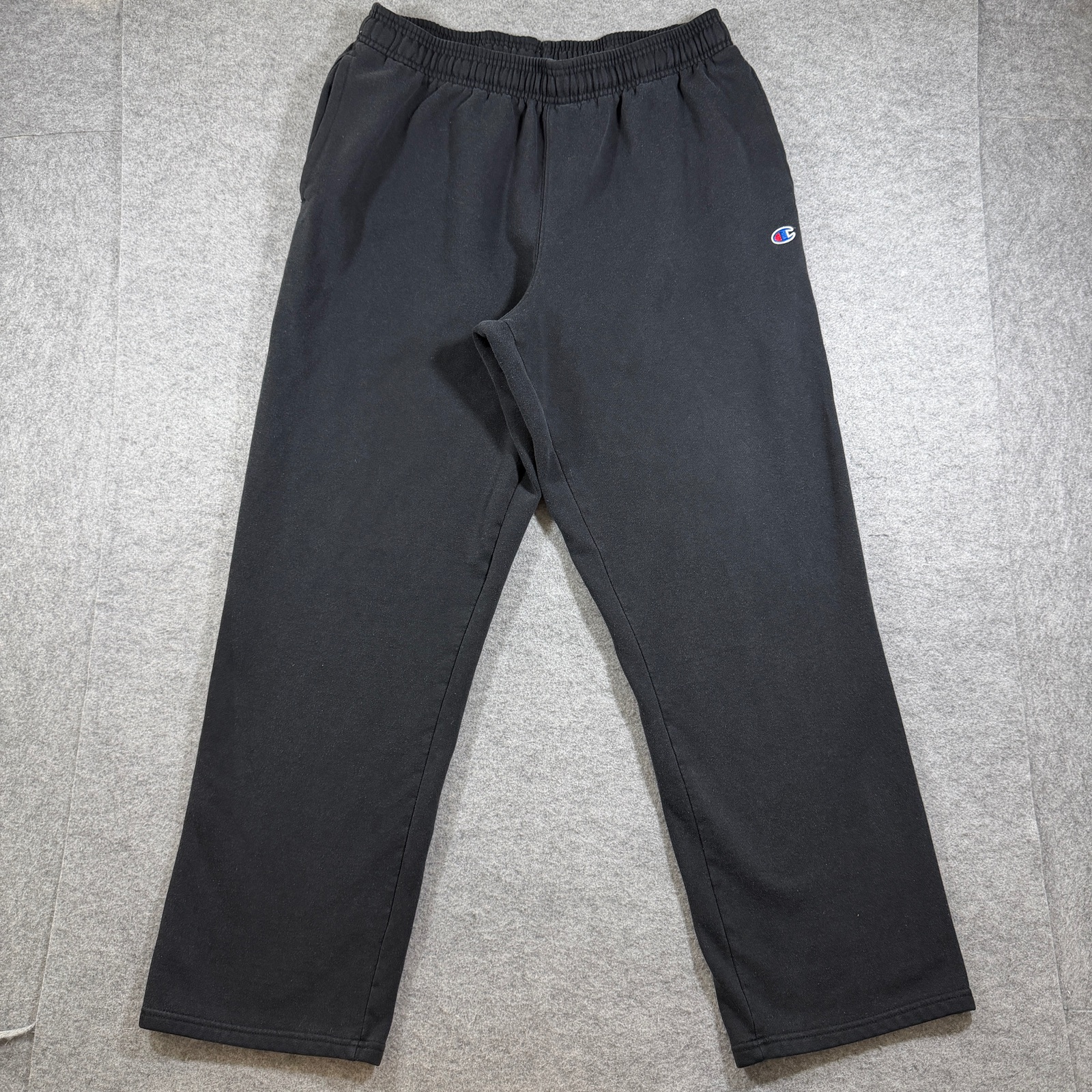 Champion Heavyweight Sweatpants Mens XL Black Embroidered Logo Lounge Drawstring