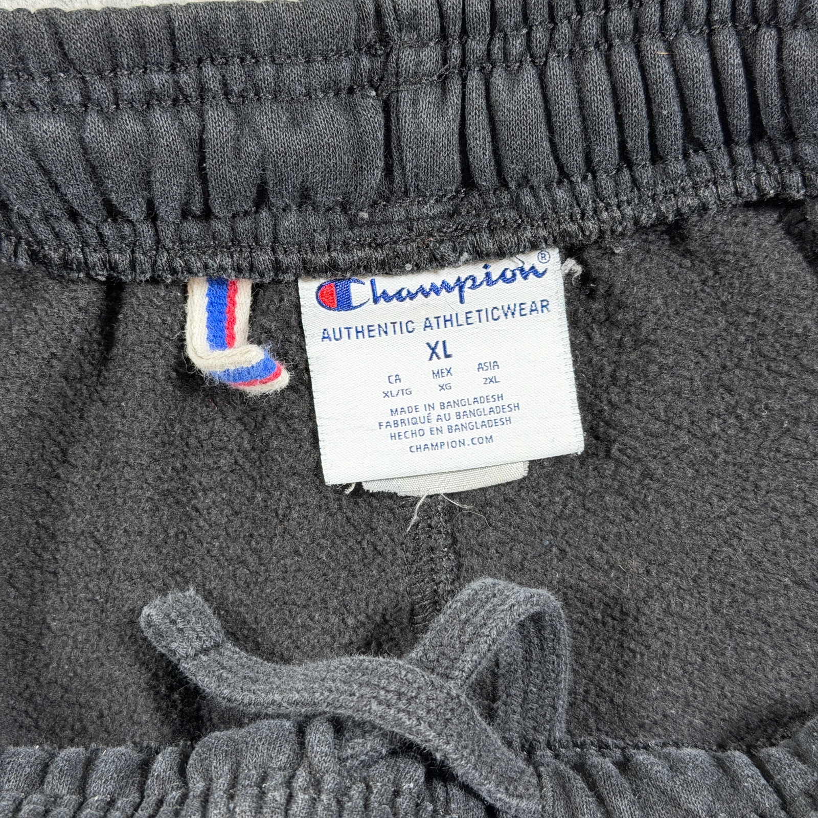 Champion Heavyweight Sweatpants Mens XL Black Embroidered Logo Lounge Drawstring thumbnail 4