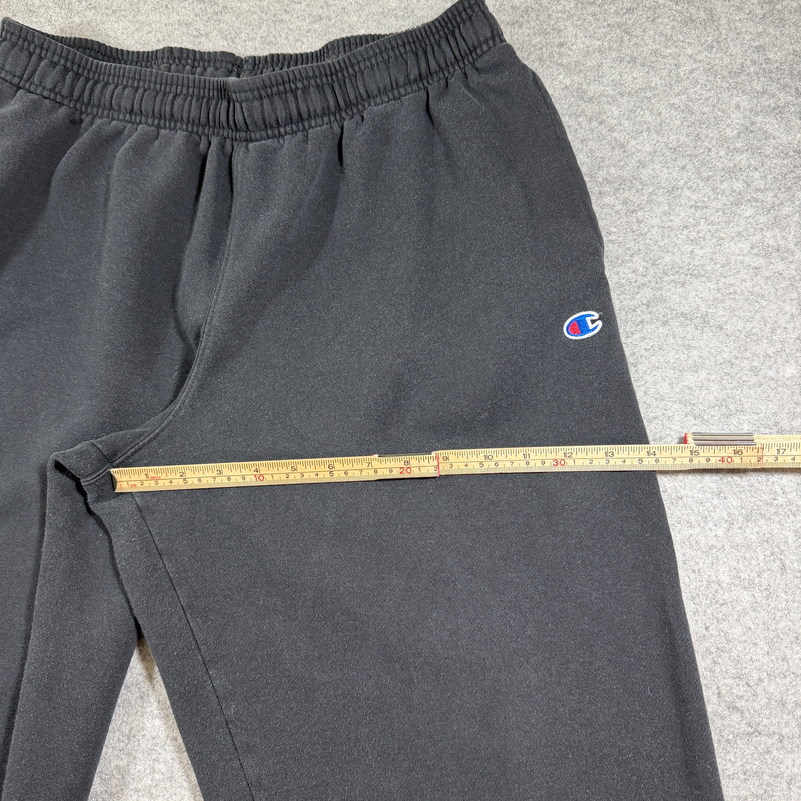 Champion Heavyweight Sweatpants Mens XL Black Embroidered Logo Lounge Drawstring thumbnail 8
